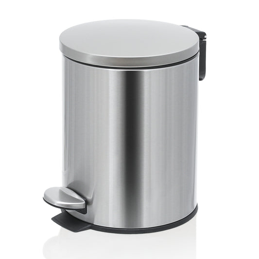 5L Step On Trash Bin - Stainless Steel