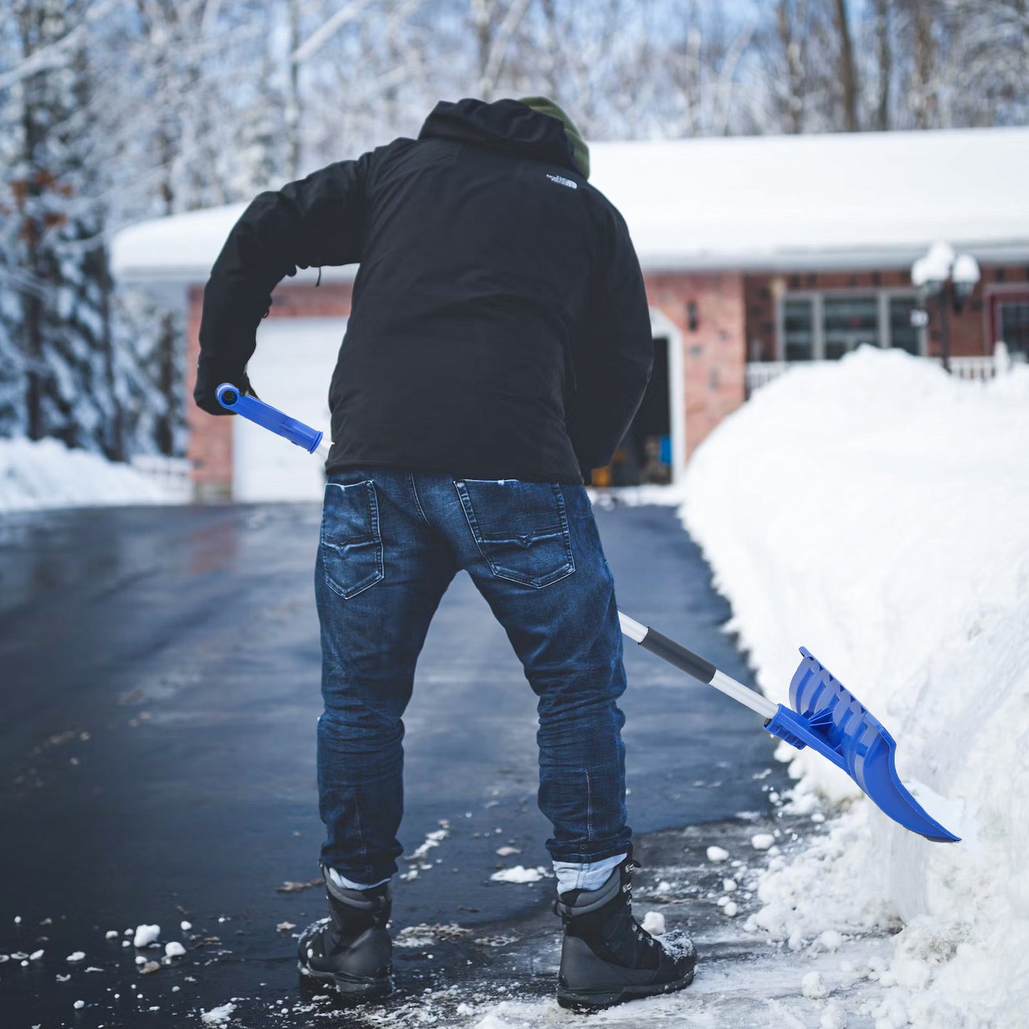Snow Shovel - 4.5 FT Height - Blue