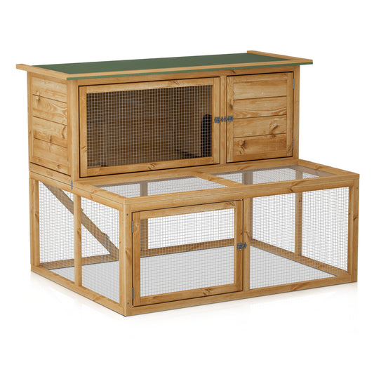 Wooden 2-Tier Chicken Coops Hutch