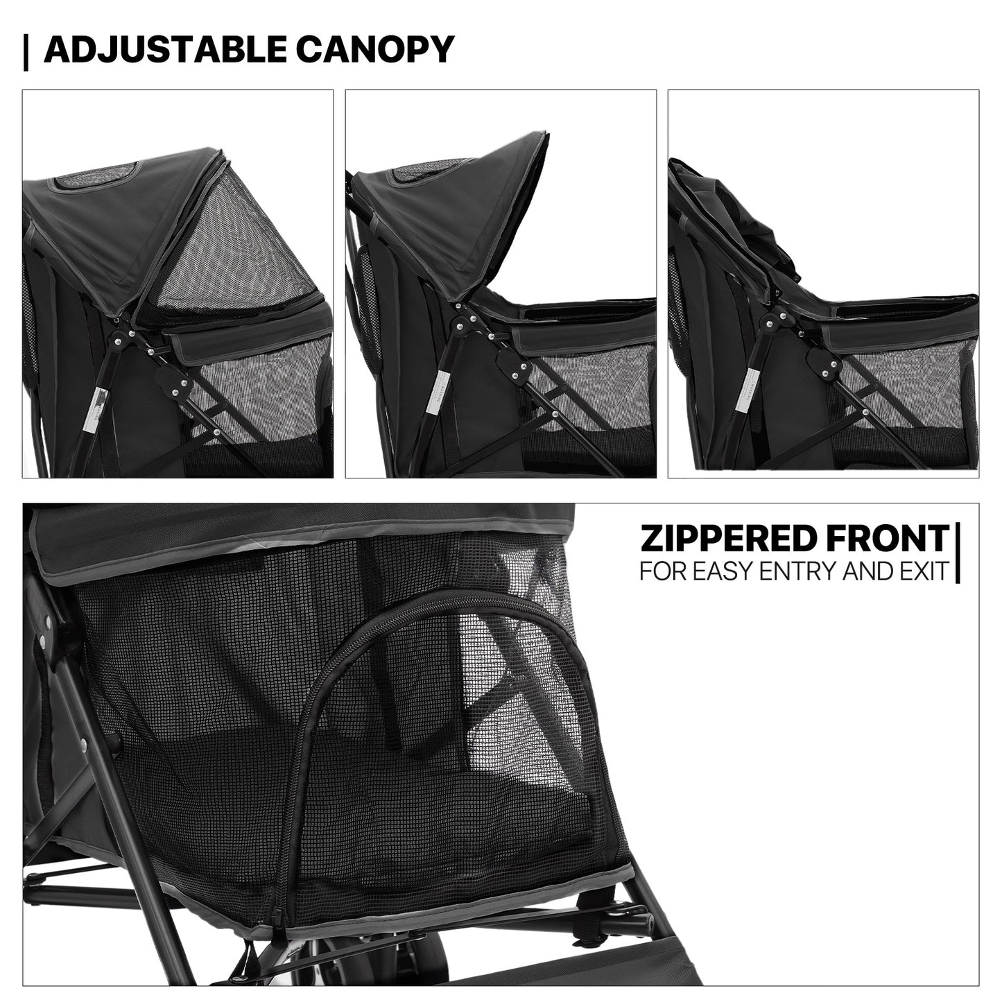 4 Wheels Pet Stroller - 26*18*37.5 inch