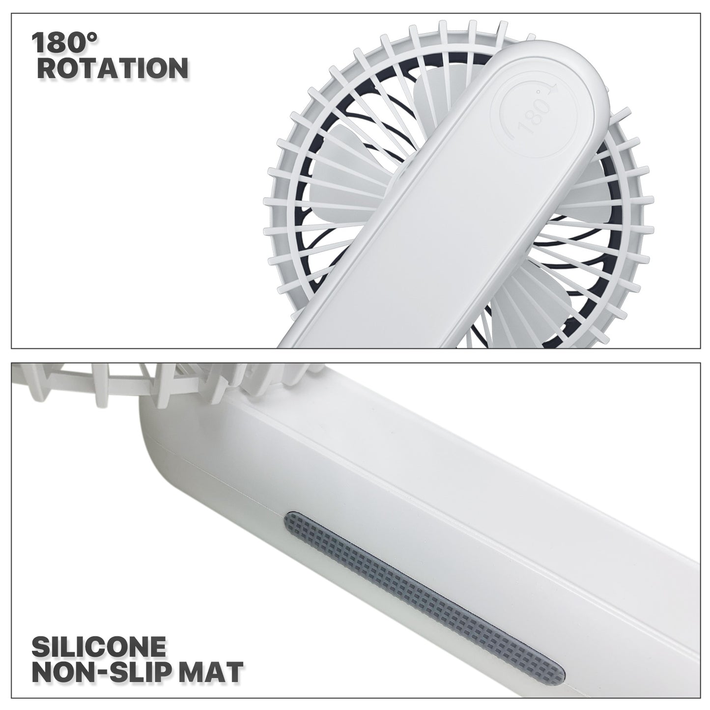 6" USB Handle Fan -3 Speeds - w/Lanyard