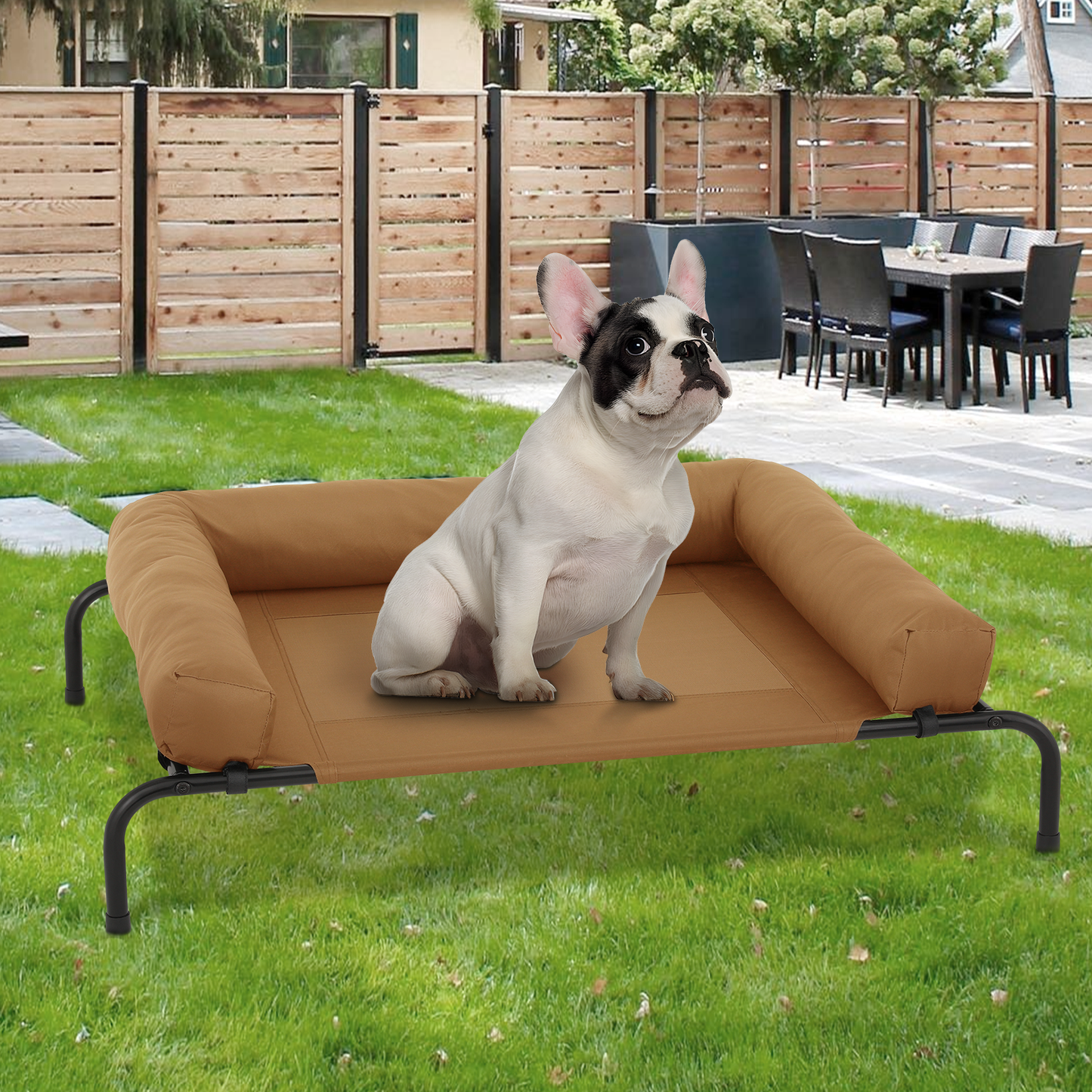 Elevated Dog Bed - w/ Removable Bolster - 42'' Length