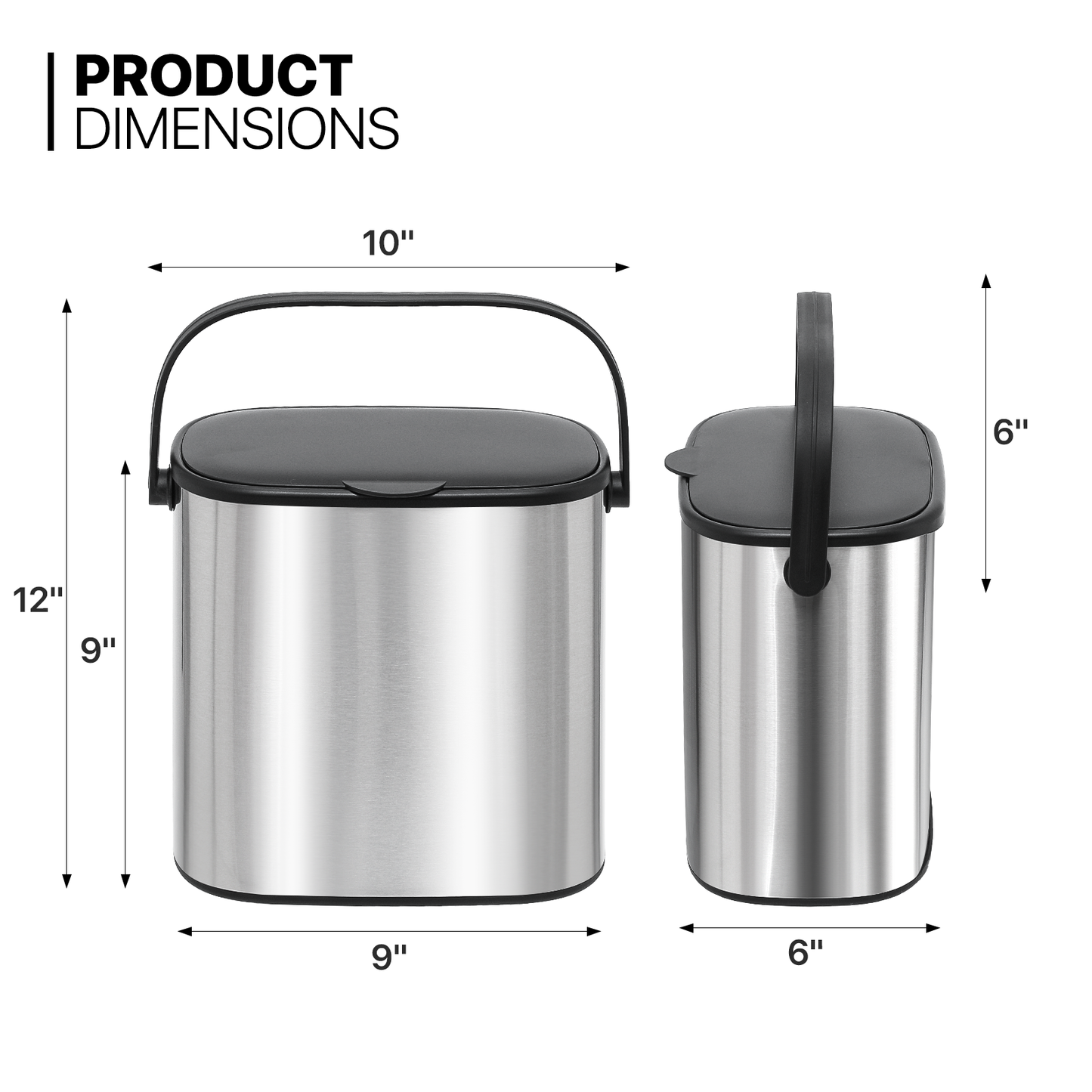 1.3 Gallon Hanging Trash Can