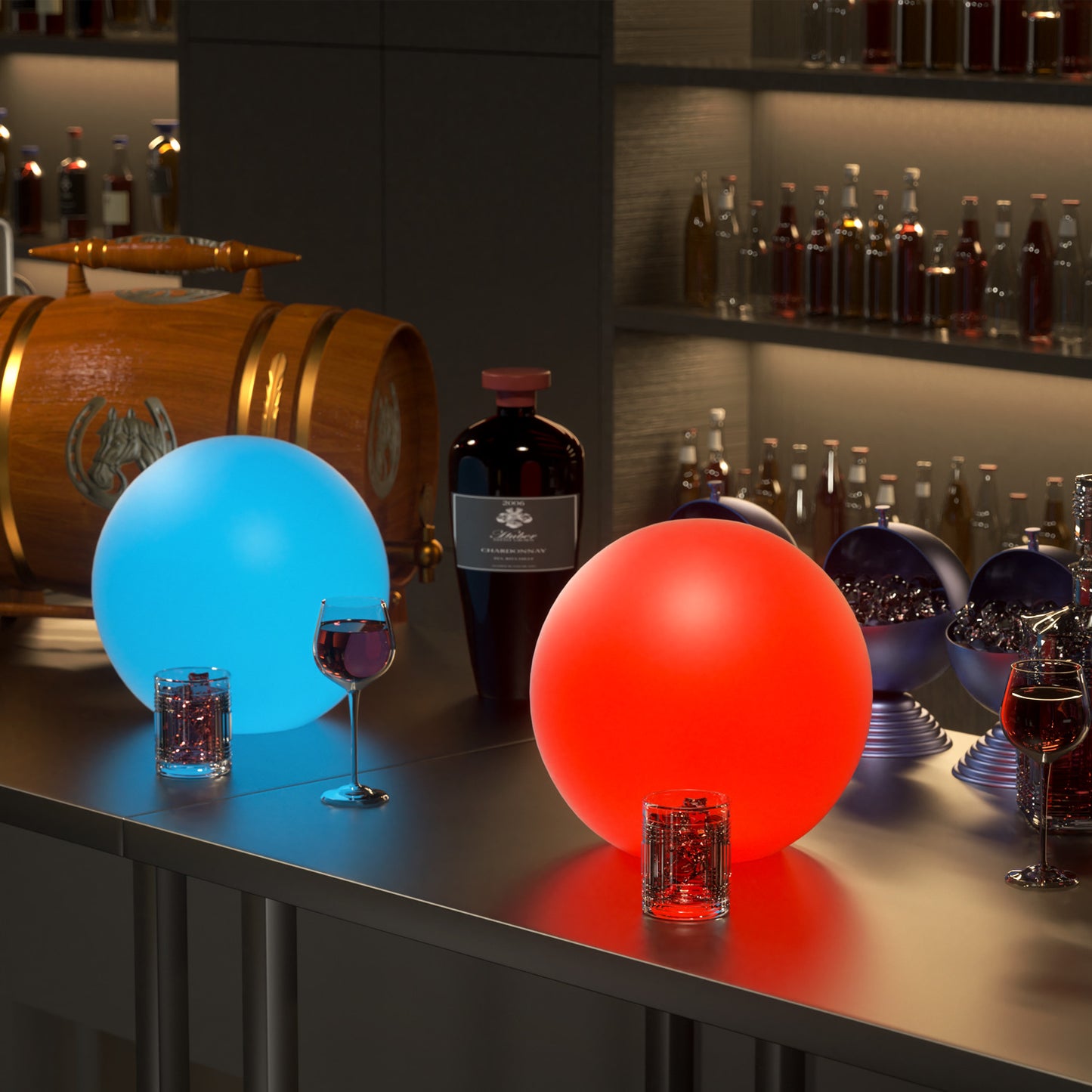 LED - Decor Light - 12''Ball - 16 Colors Remote Control