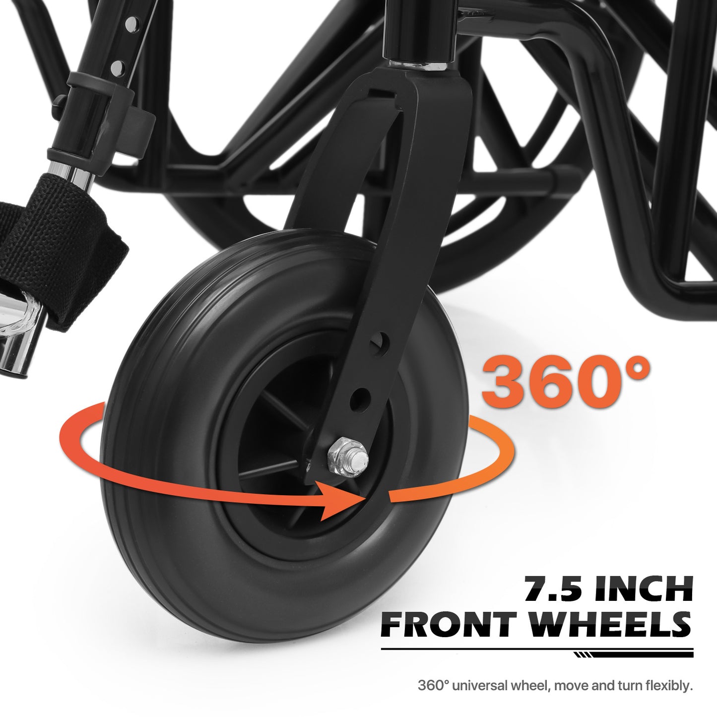 Manual Wheelchair - Extra Width 24"x17.5" Seat - FDA Approved
