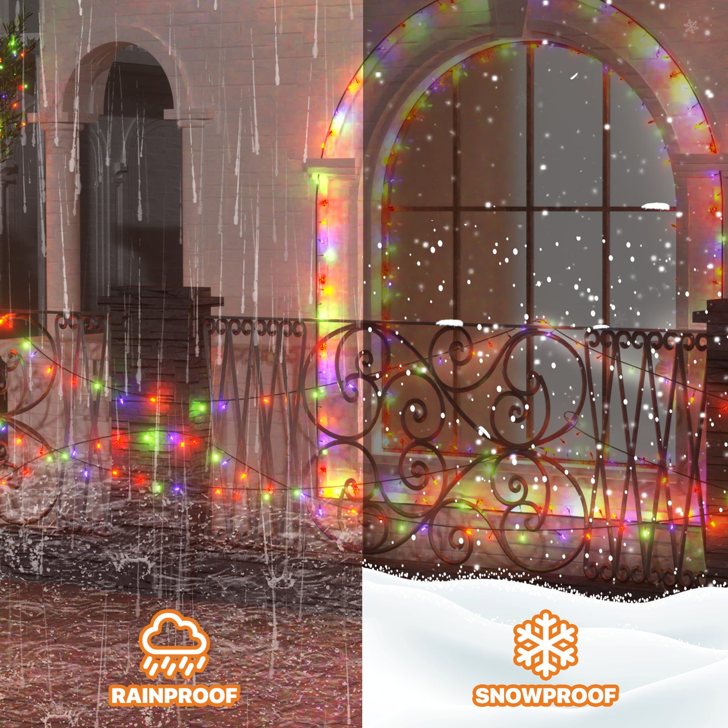 LED String Fairy Light - 50 Bulbs, 17 Ft - 8 Modes, Auto Shutdown