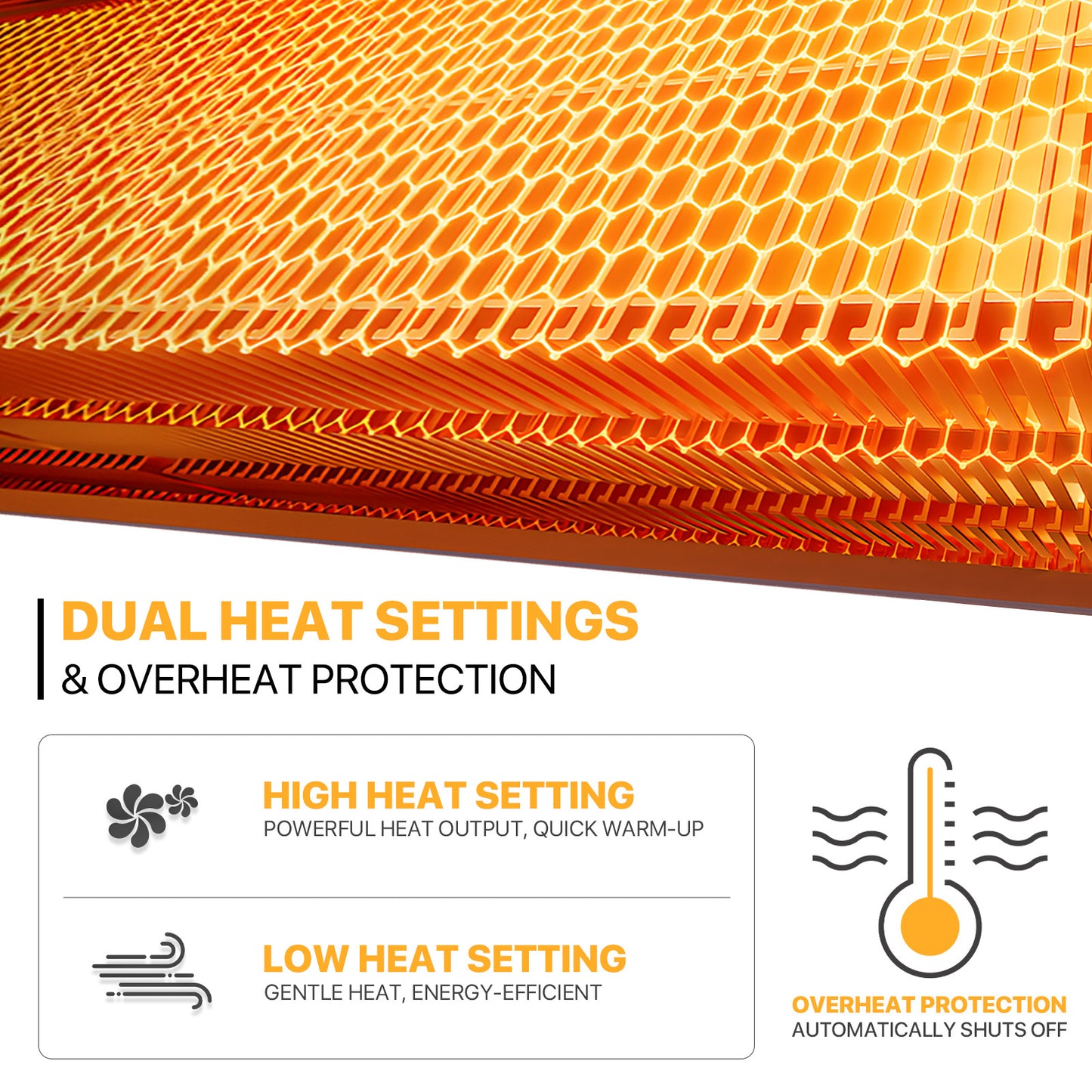 Freestanding Electric Fireplace - 1500W Space Heater - Adjustable Flame Brightness