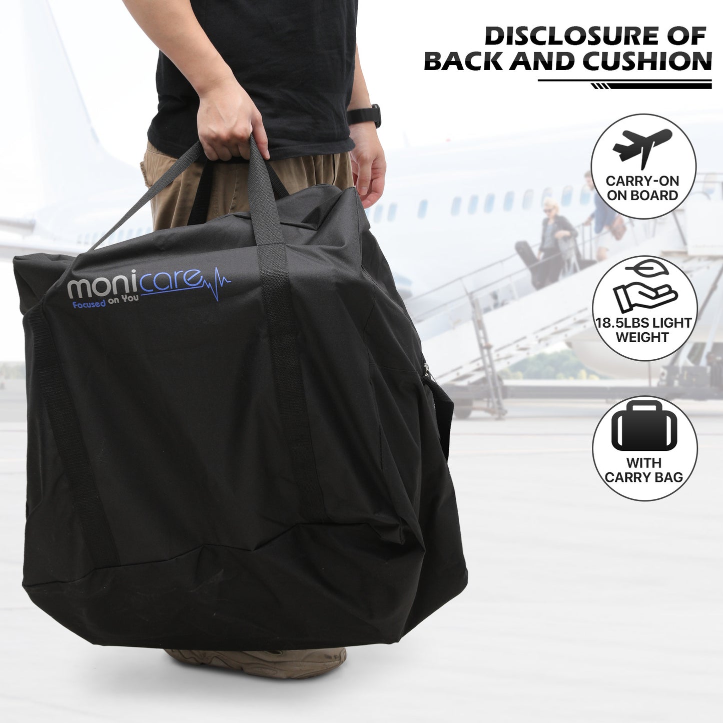 Transport Wheelchair - Blue - Can Be Carry-on Plane