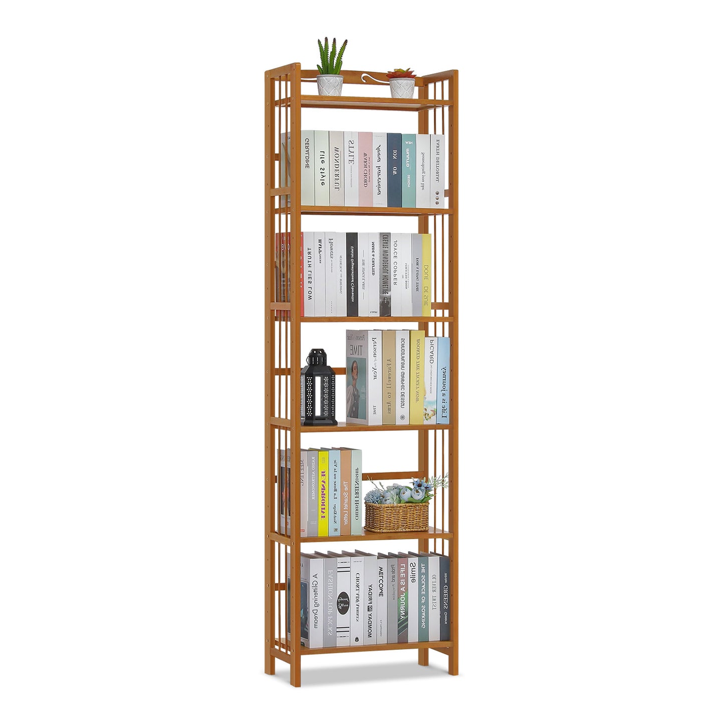 Adjustable Multi-Functional Shelving Organizer - 6 Tier - Natural