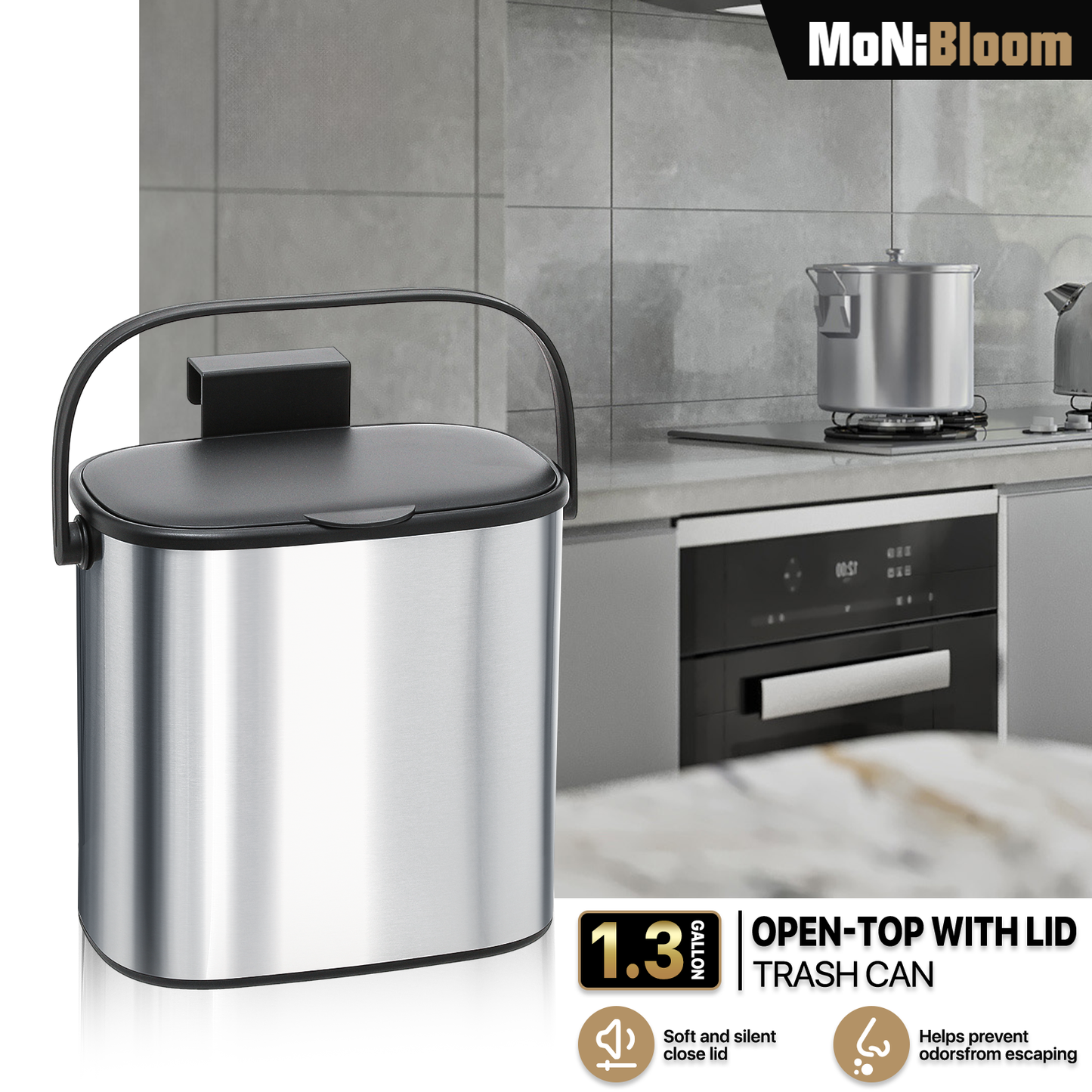 1.3 Gallon Hanging Trash Can