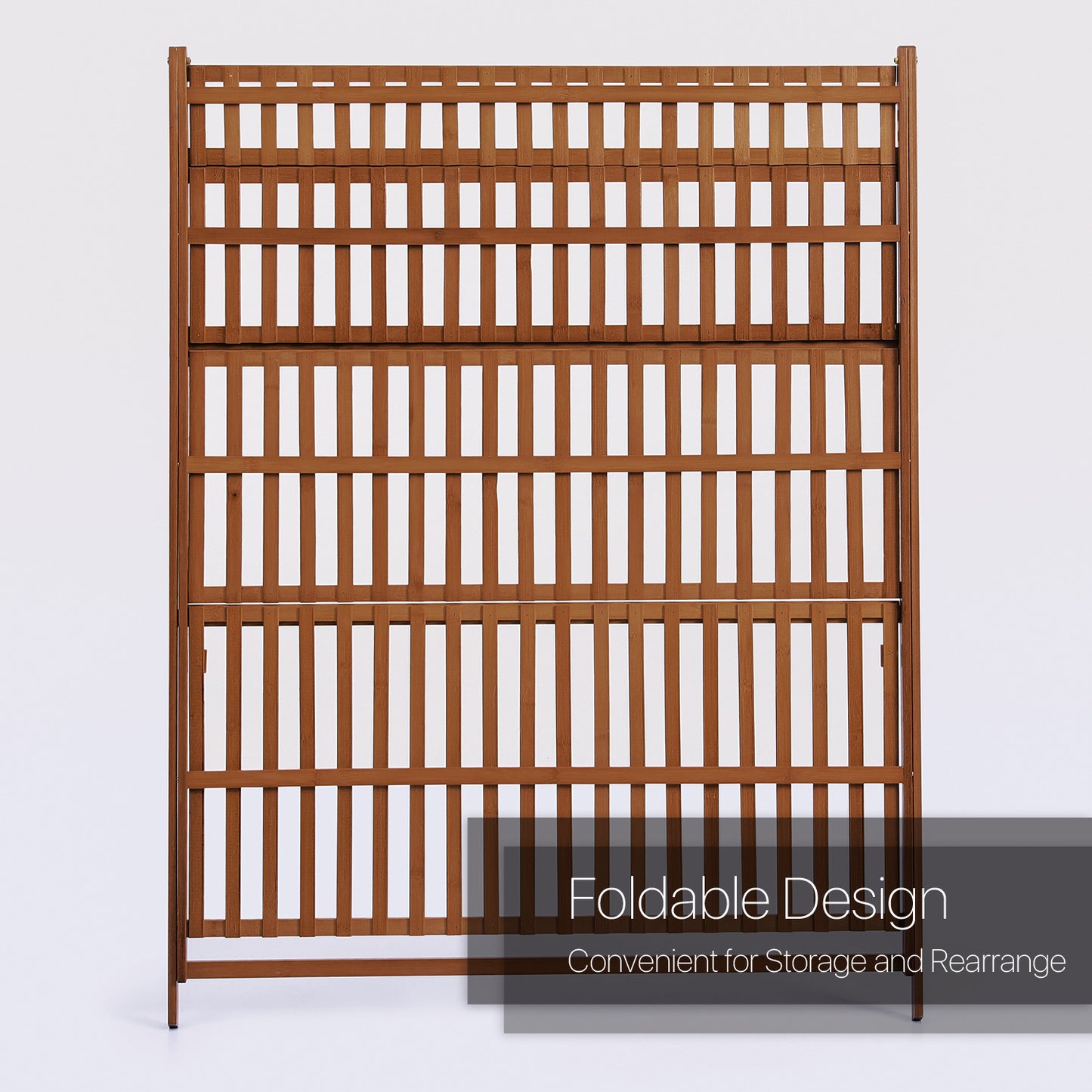 Foldable Flower Plant Rack - A Frame Stand Shelf - 4 Tier - Brown