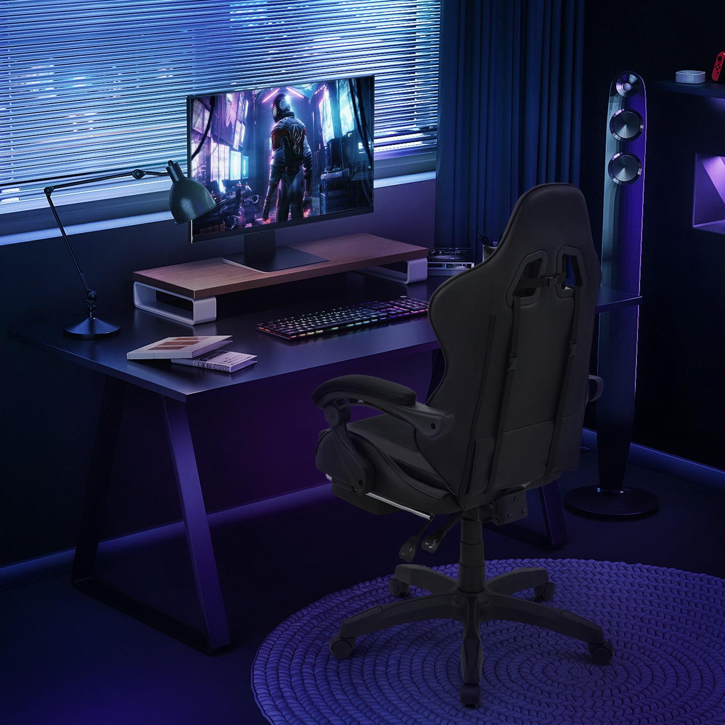 Reclinable Gaming Chair w/Footrest #001