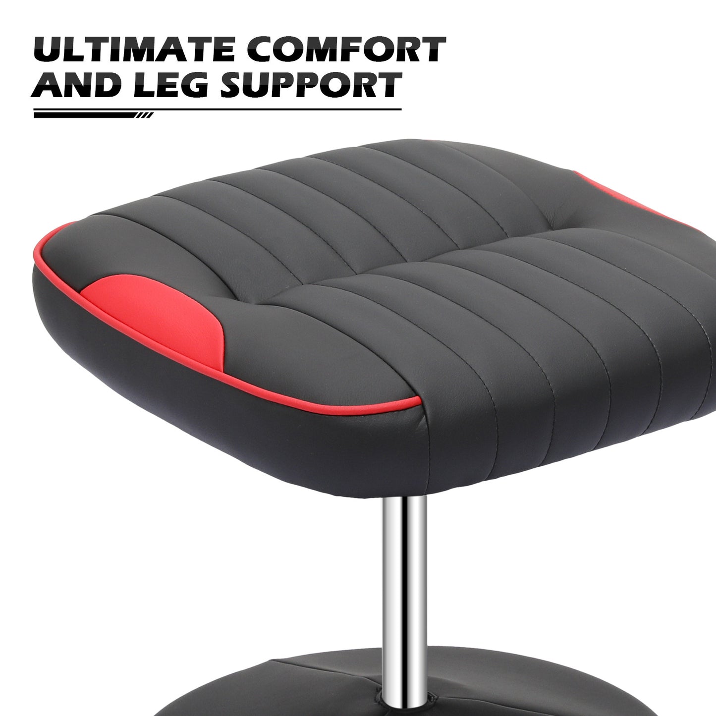 Gaming Chair with Ottoman - PU Leather