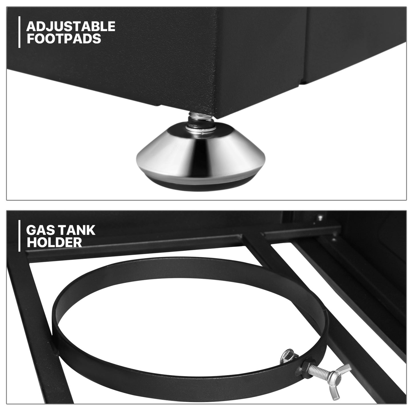 28" Square Fire Pit - Black