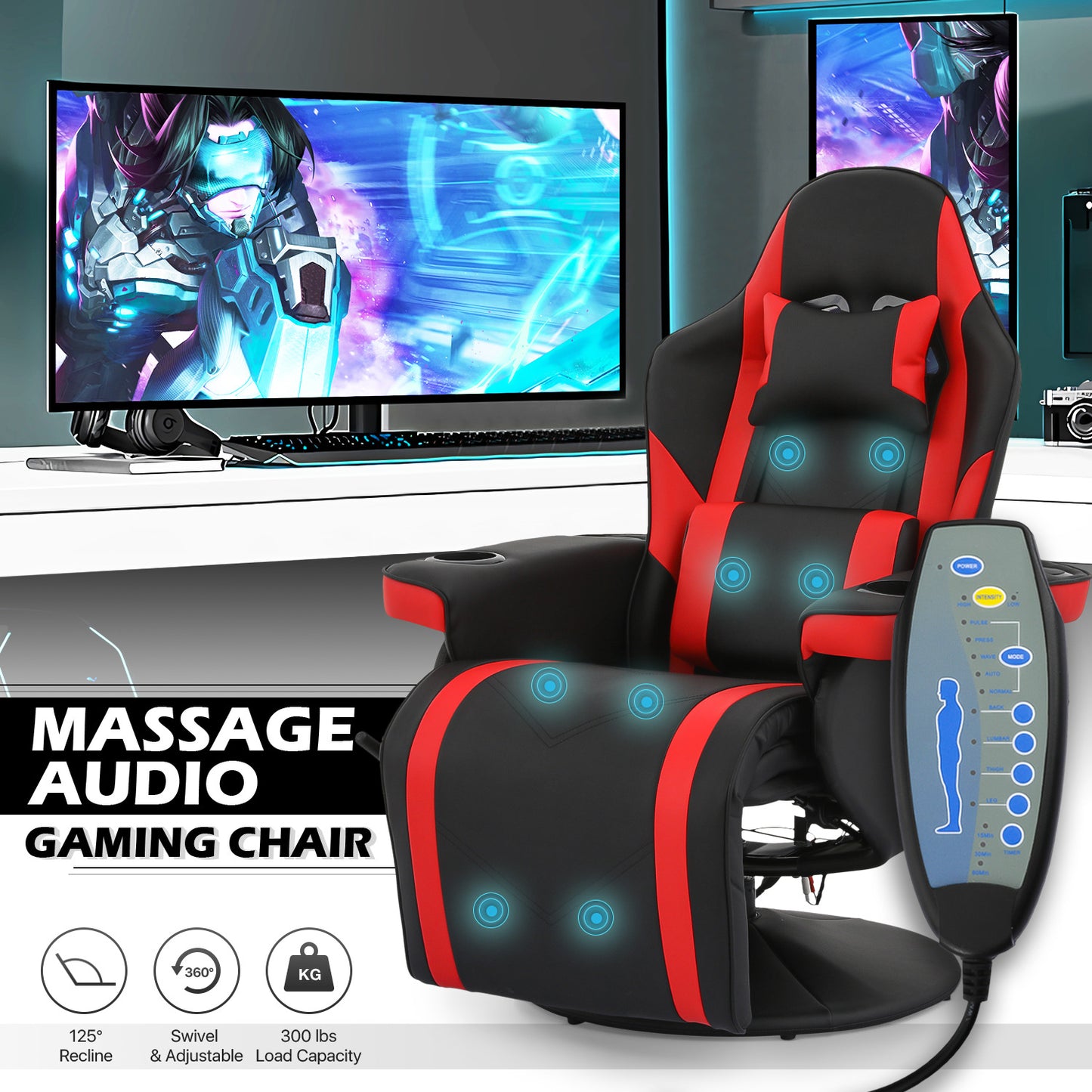 Massage Reclinable Computer Chair #004