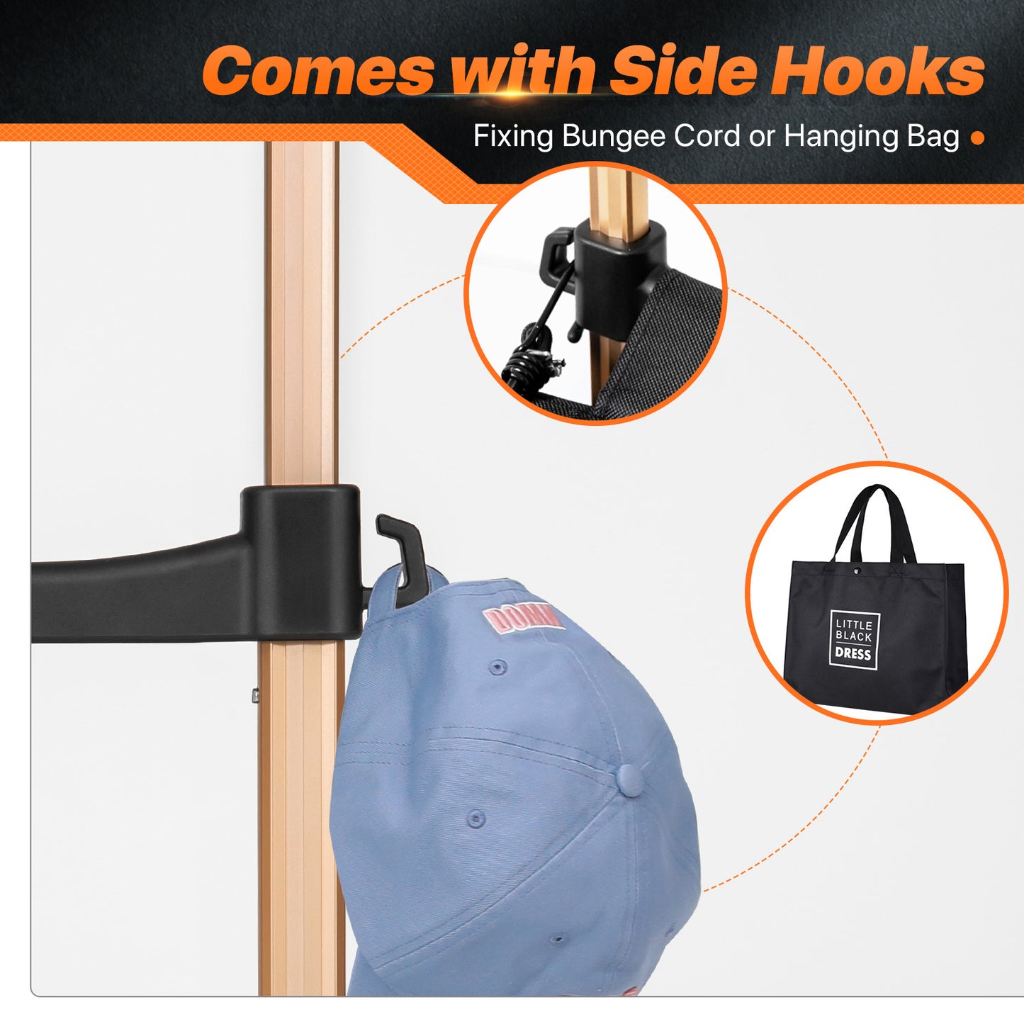Folding Trolley w/Detachable Bag & Belt - Rigid Front Wheel