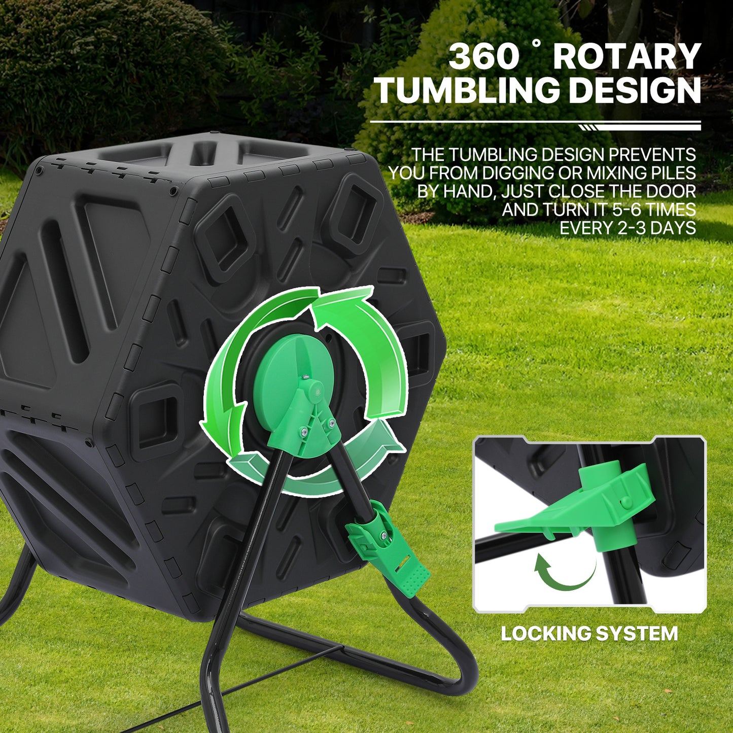 17 Gallon Compact Compost Bin - with Gloves