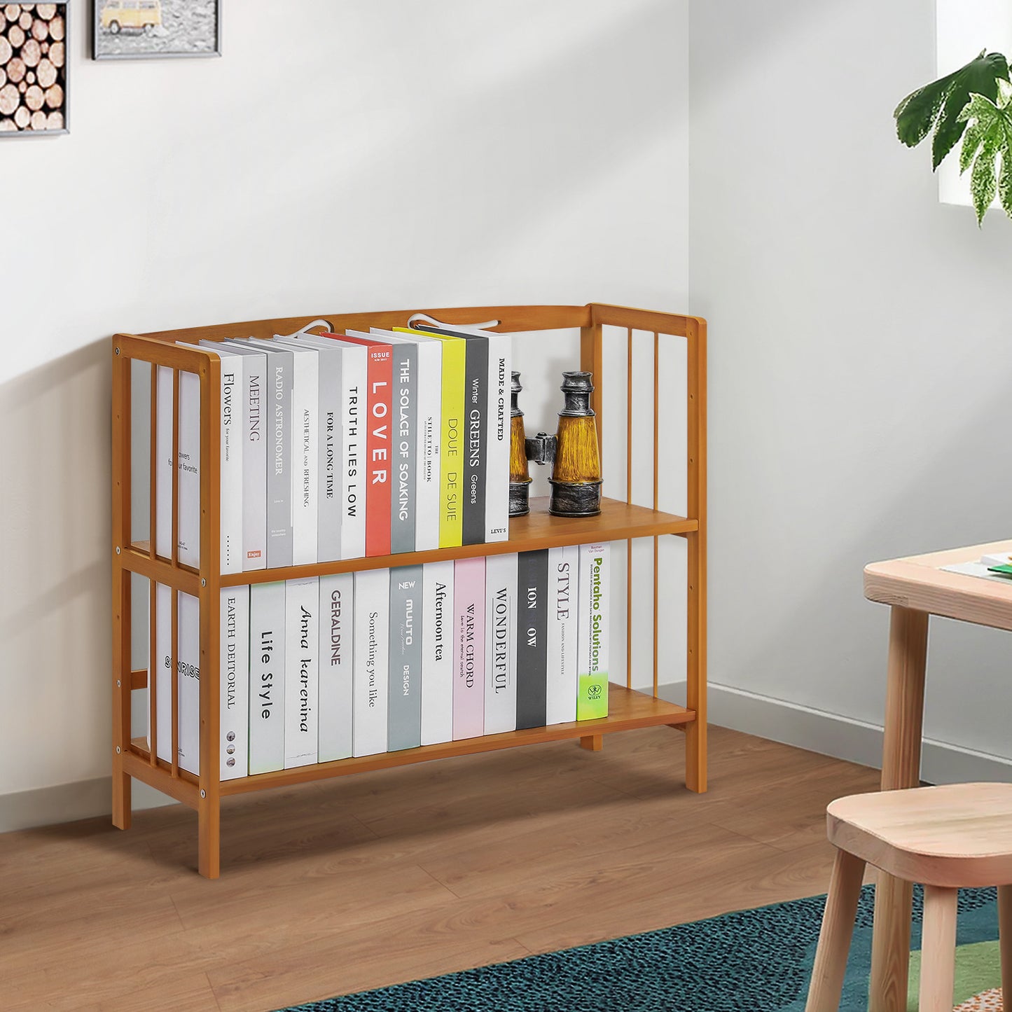 Adjustable Multi-Functional Shelving Organizer - 2 Tier - Natural