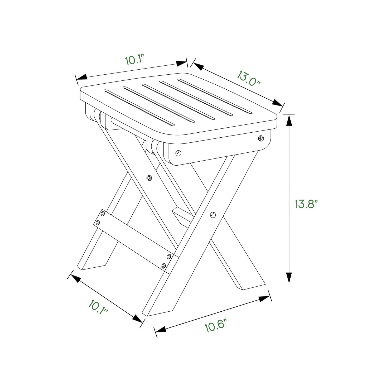 Foldable Step Stool Foot Rest - Natural