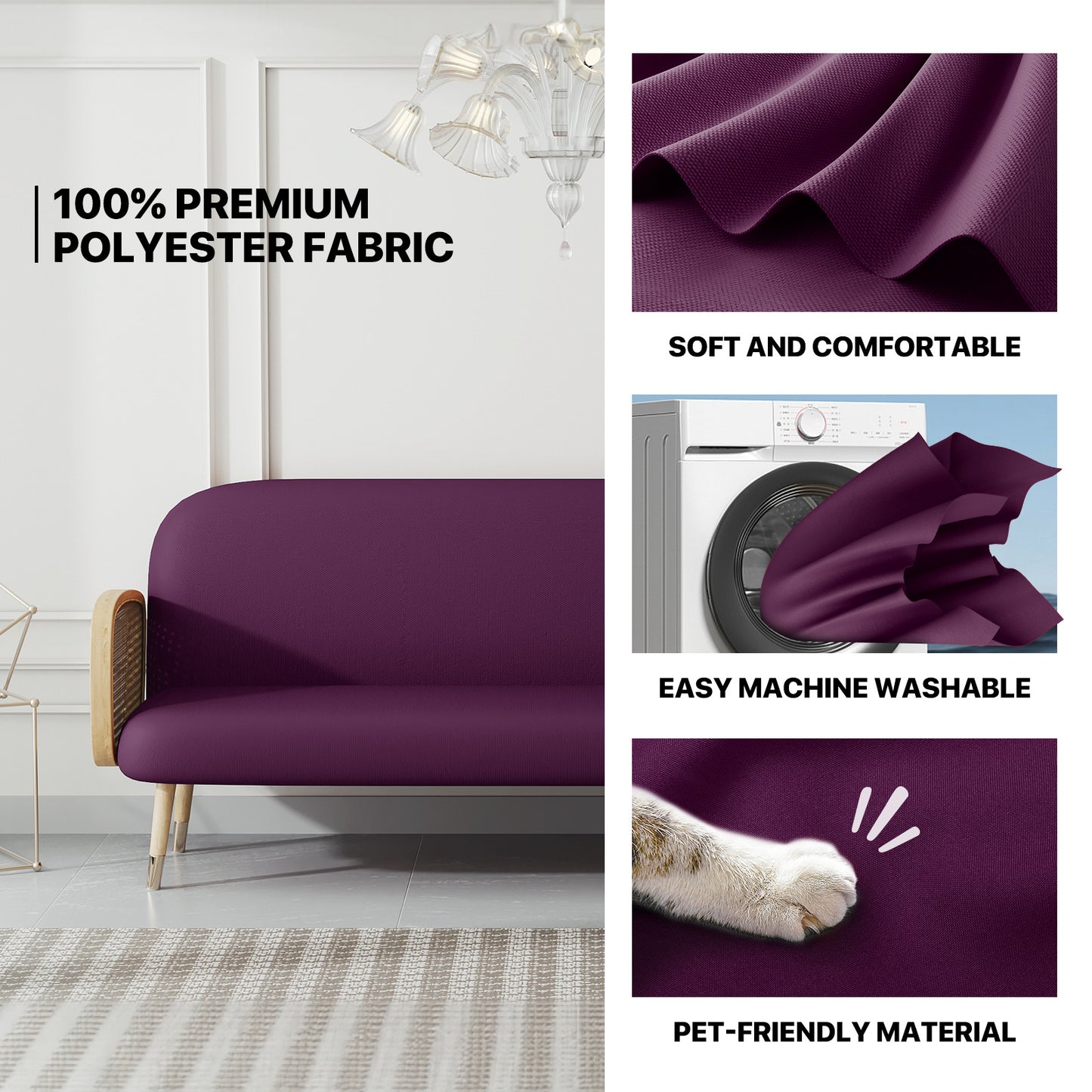 Futon Cover - Polyester - Queen Size 60"x80"x2"