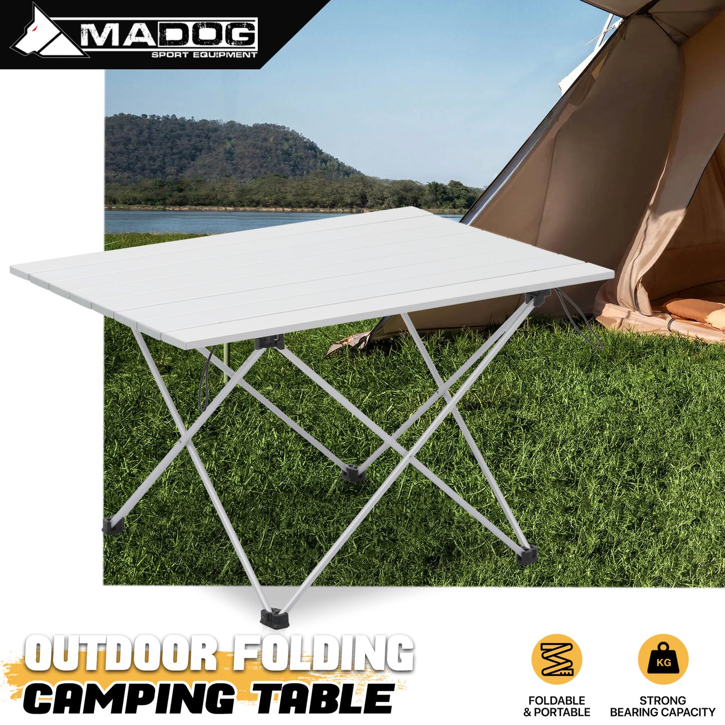 Folding Ultralight Camping Table 26.5"x18.5"x16"