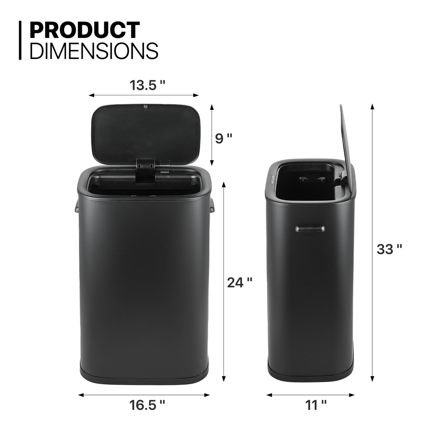 Motion Sensor Trash Can - 55L