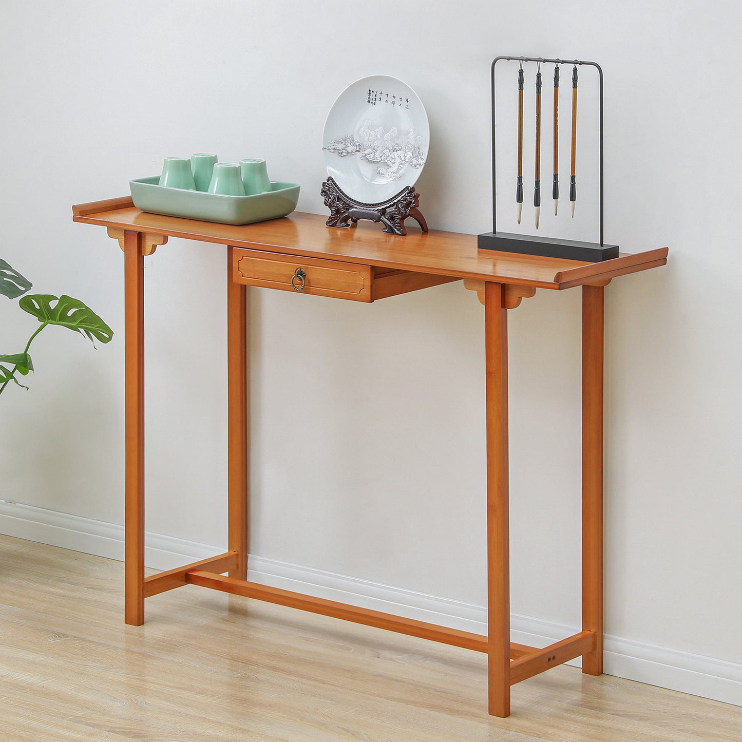 Chinese Altar Table w/Drawer - Brown