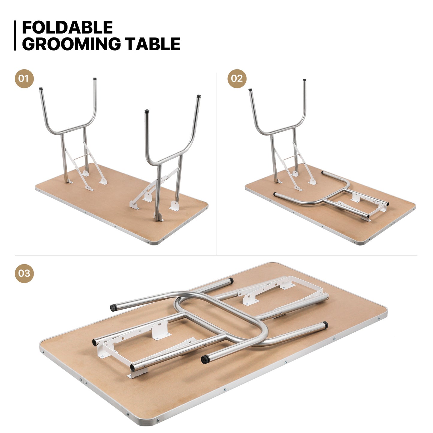 43.5" Pet Grooming Table w/Adjustable Arm & Noose