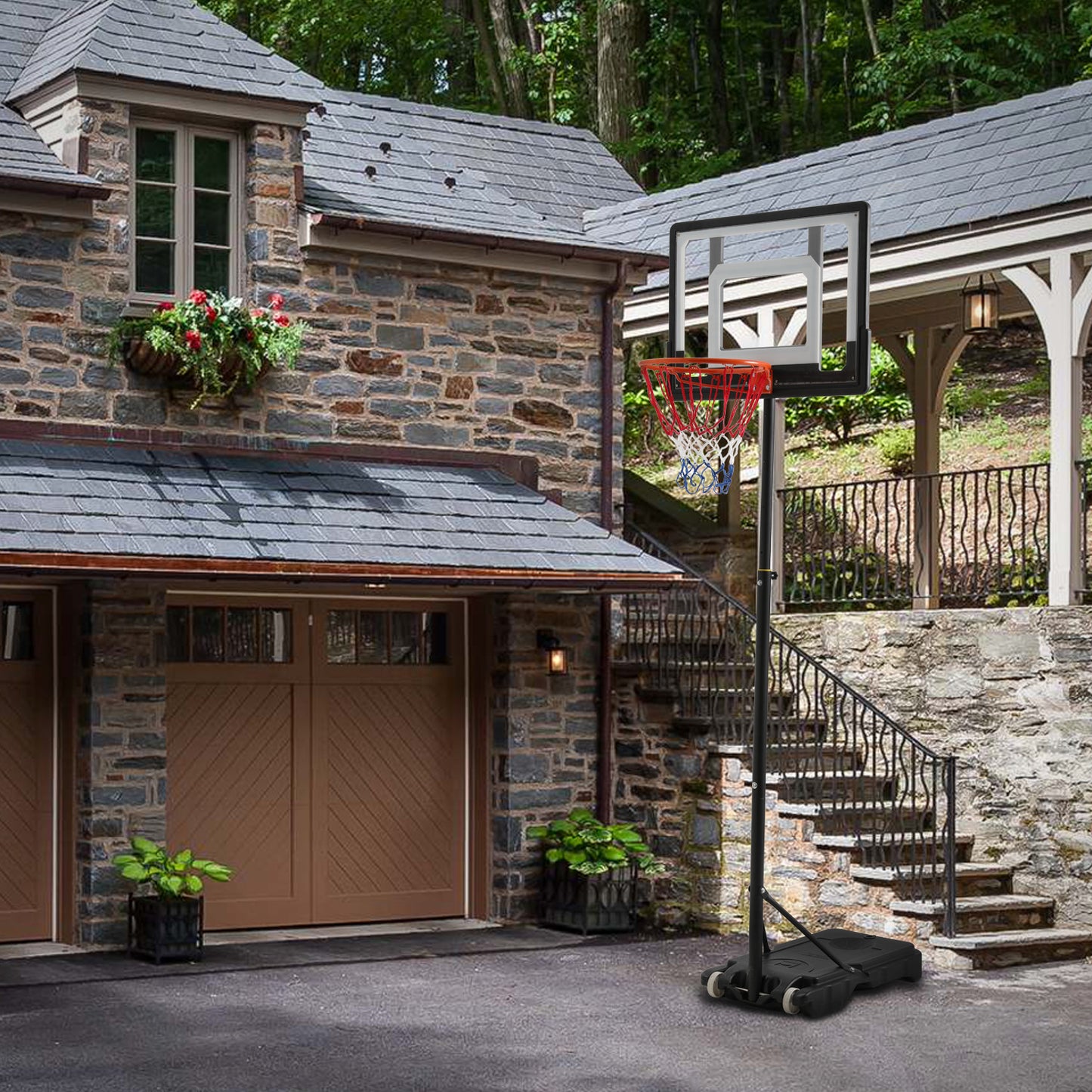 7 Ft Adjustable Height Portable Basketball Hoop