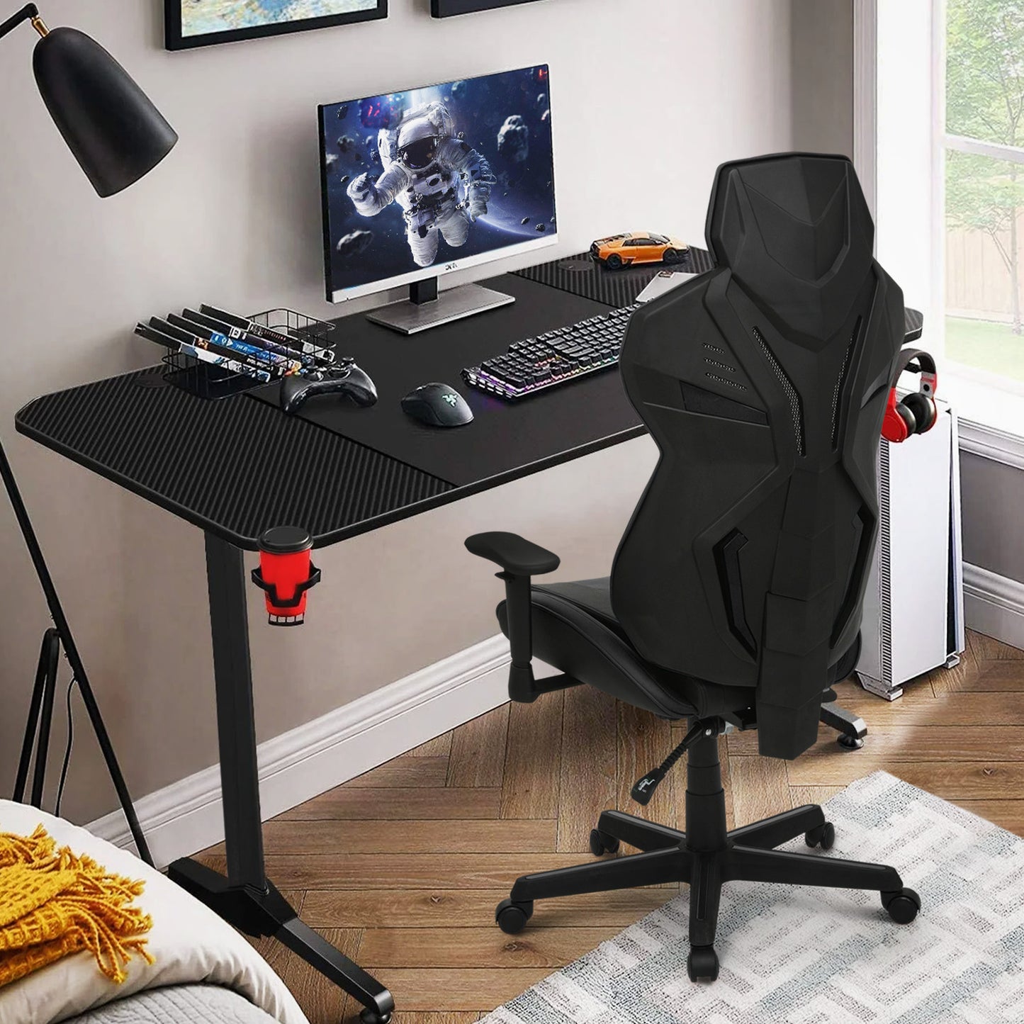 Gaming Chair w/Lumbar Support & Headrest #007