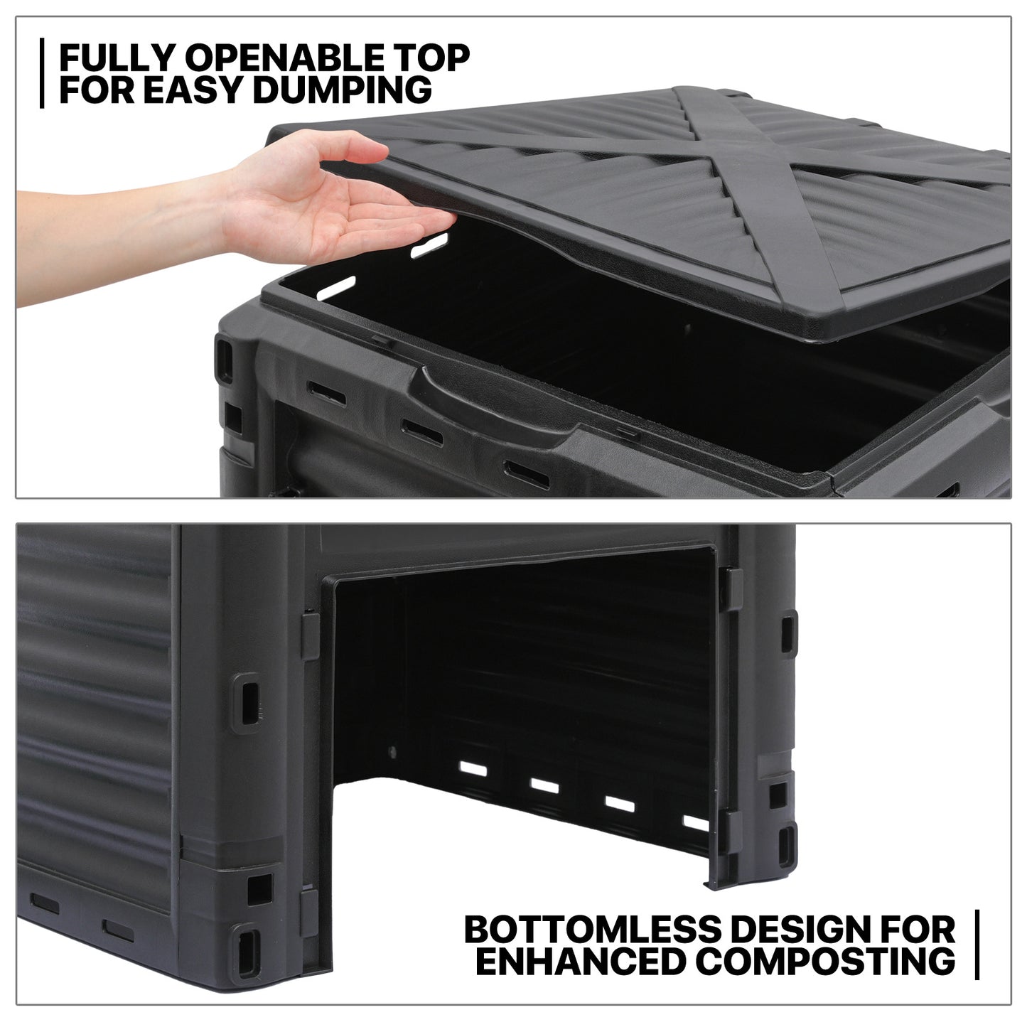 80 Gallon Barrel Compost Bin - with Gloves