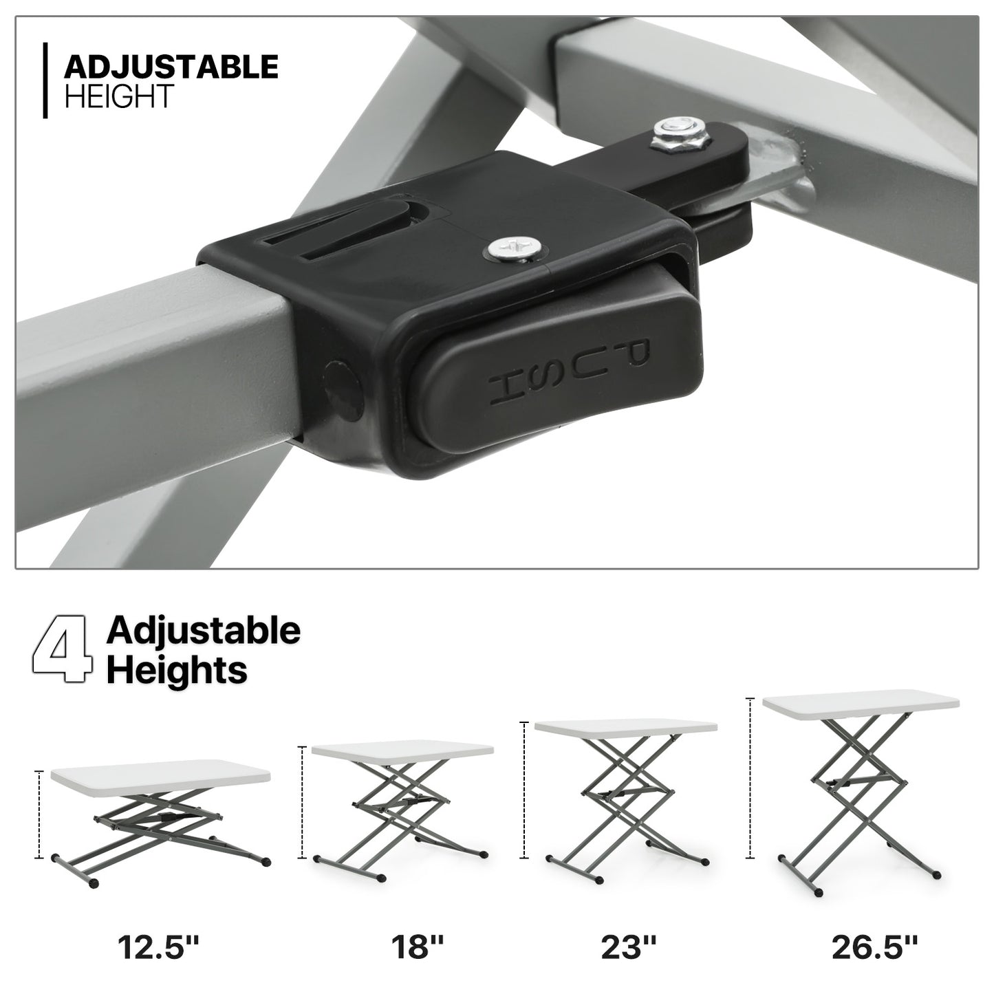 Double Cross TV Tray 26"x17.5"x26.5" - 4 Motions Adjustable