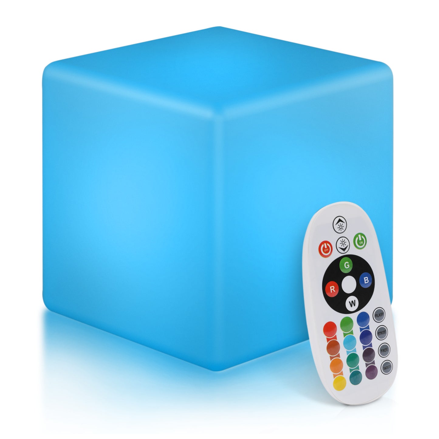 LED - Stool - 16''Cube - 16 Colors Remote Control