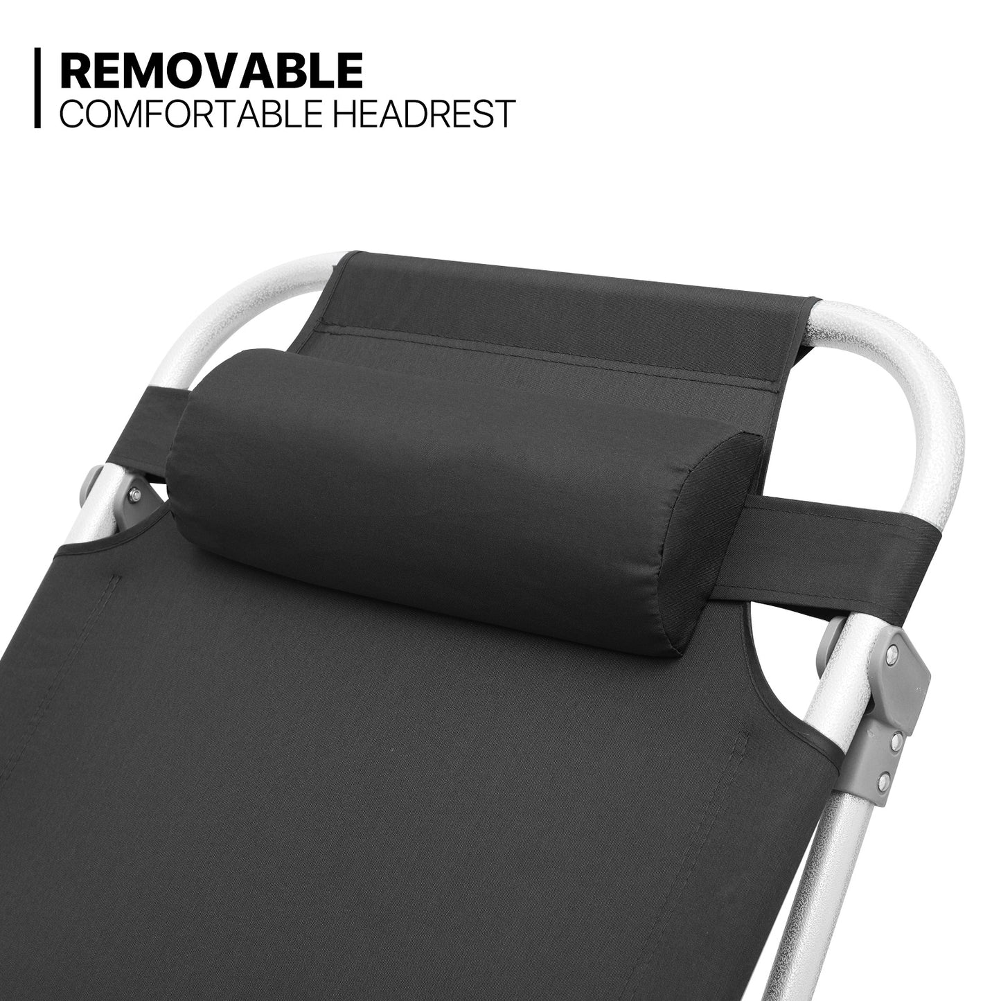 Folding Cot Portable Reclining Military Bed w/Carry Bag