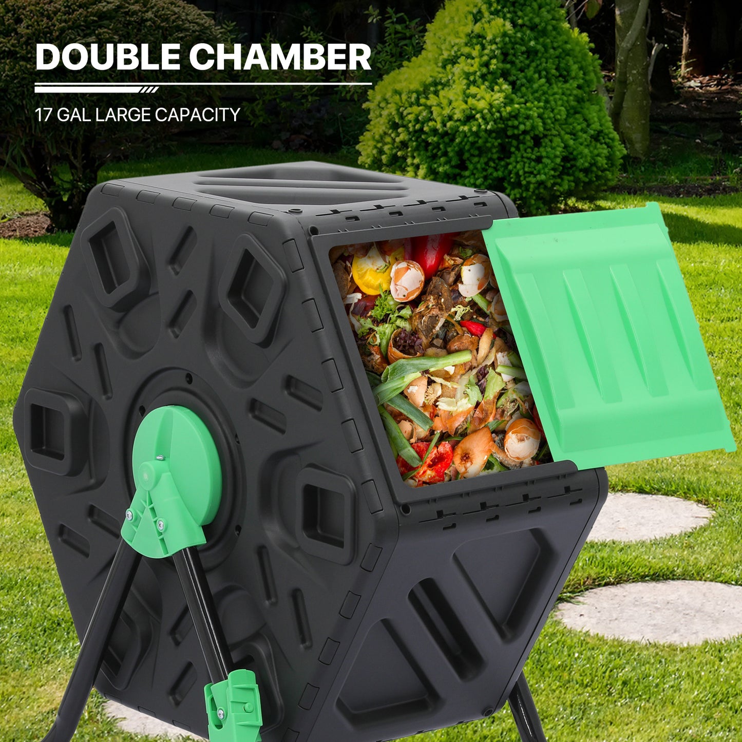17 Gallon Compact Compost Bin - with Gloves