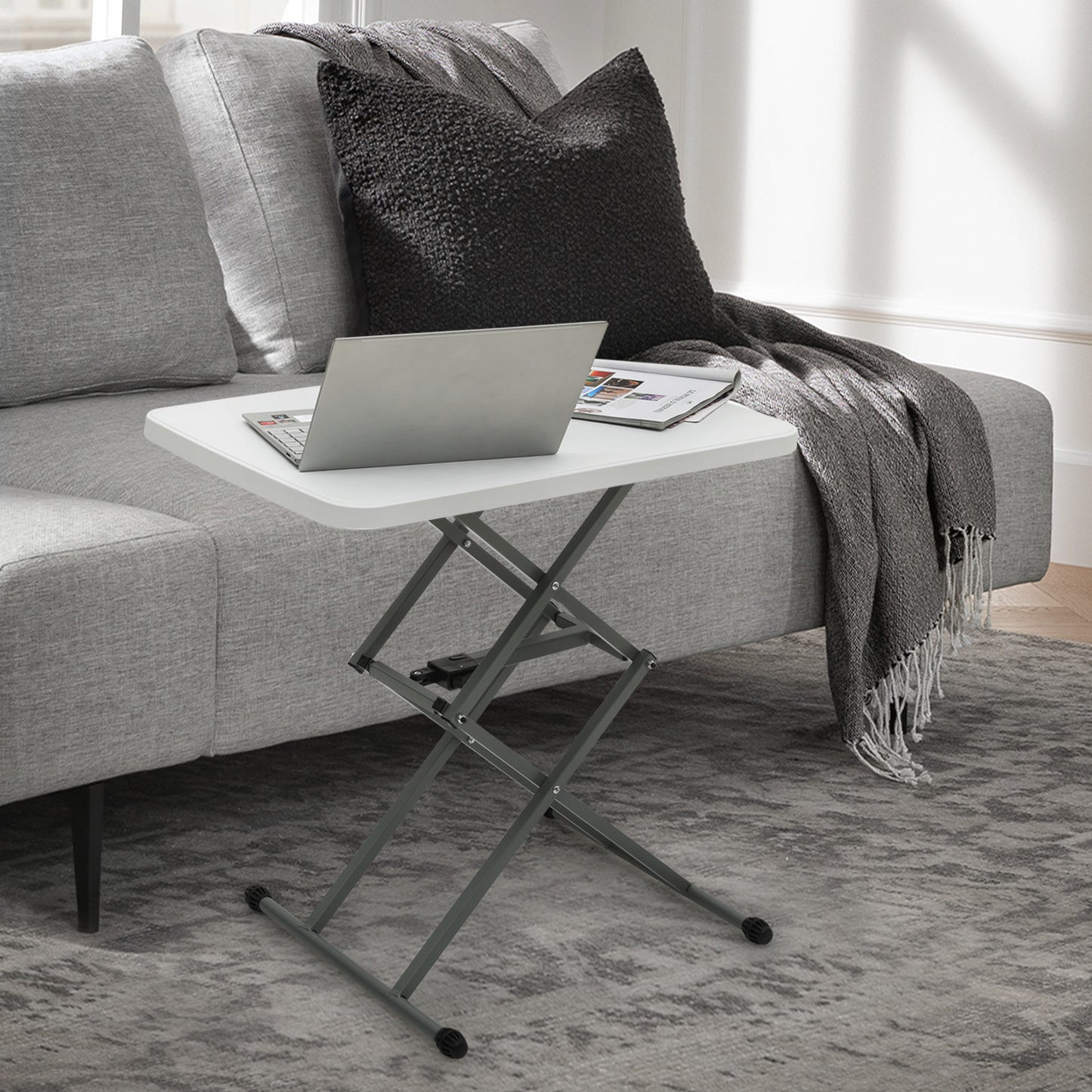 Double Cross TV Tray 26"x17.5"x26.5" - 4 Motions Adjustable