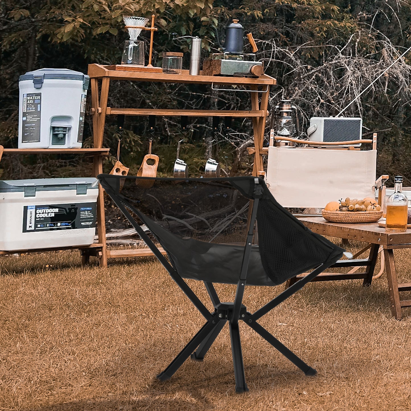 Folding Ultralight Camping Chair - Quick Open - 250lbs Weight Capacity