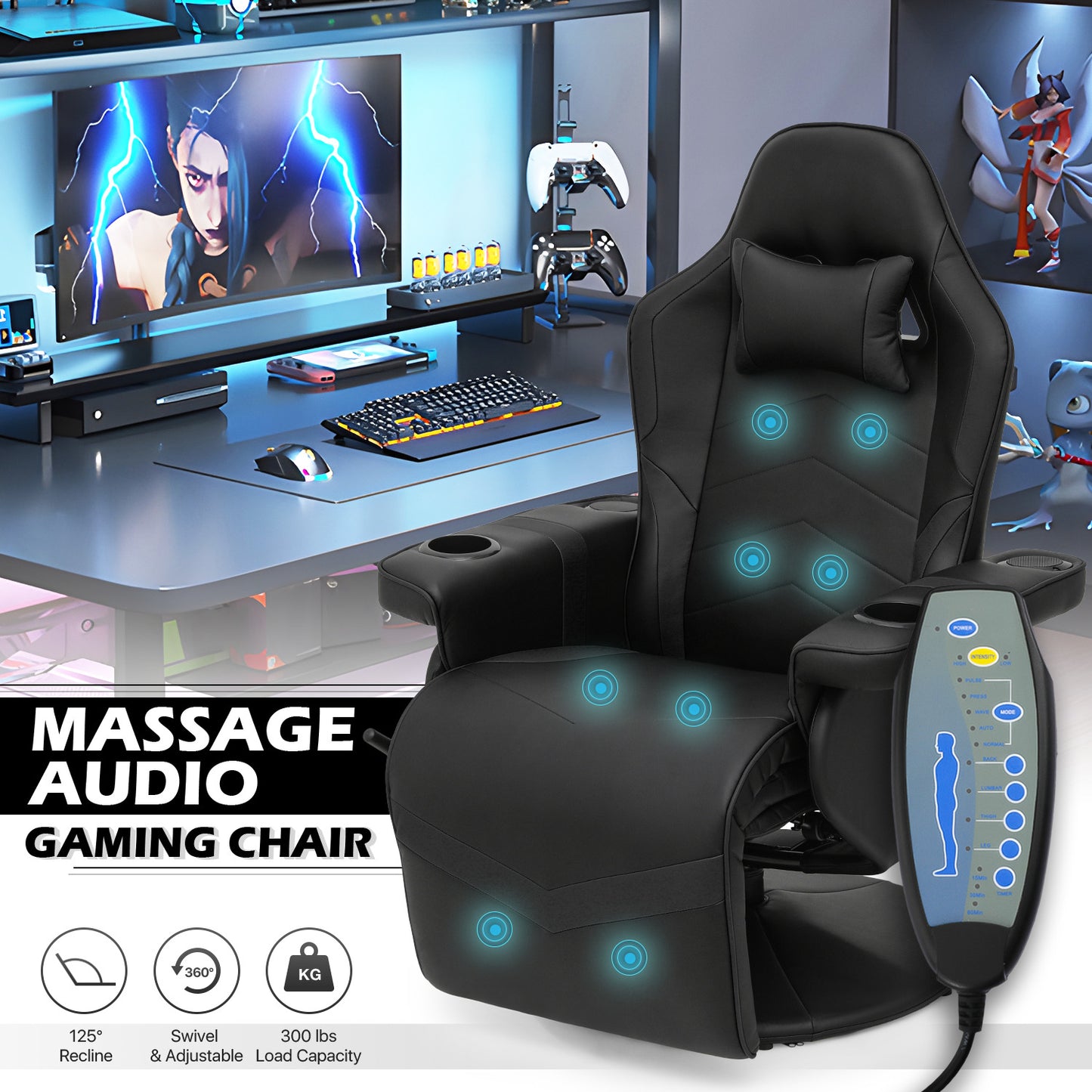 Massage Reclinable Computer Chair #002