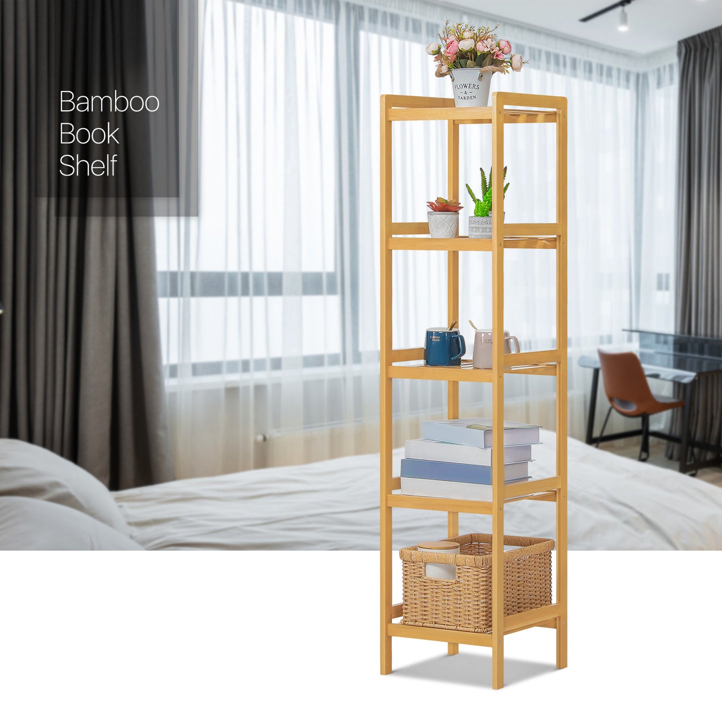 Simplified Multi-Functional Shelving Organizer - 14" - Natural