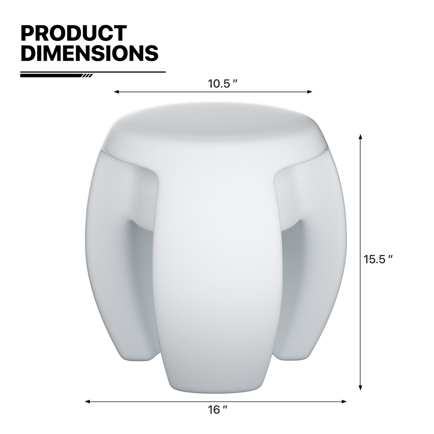 LED Bar Stool - 16 Colors Changing - with Remote Control