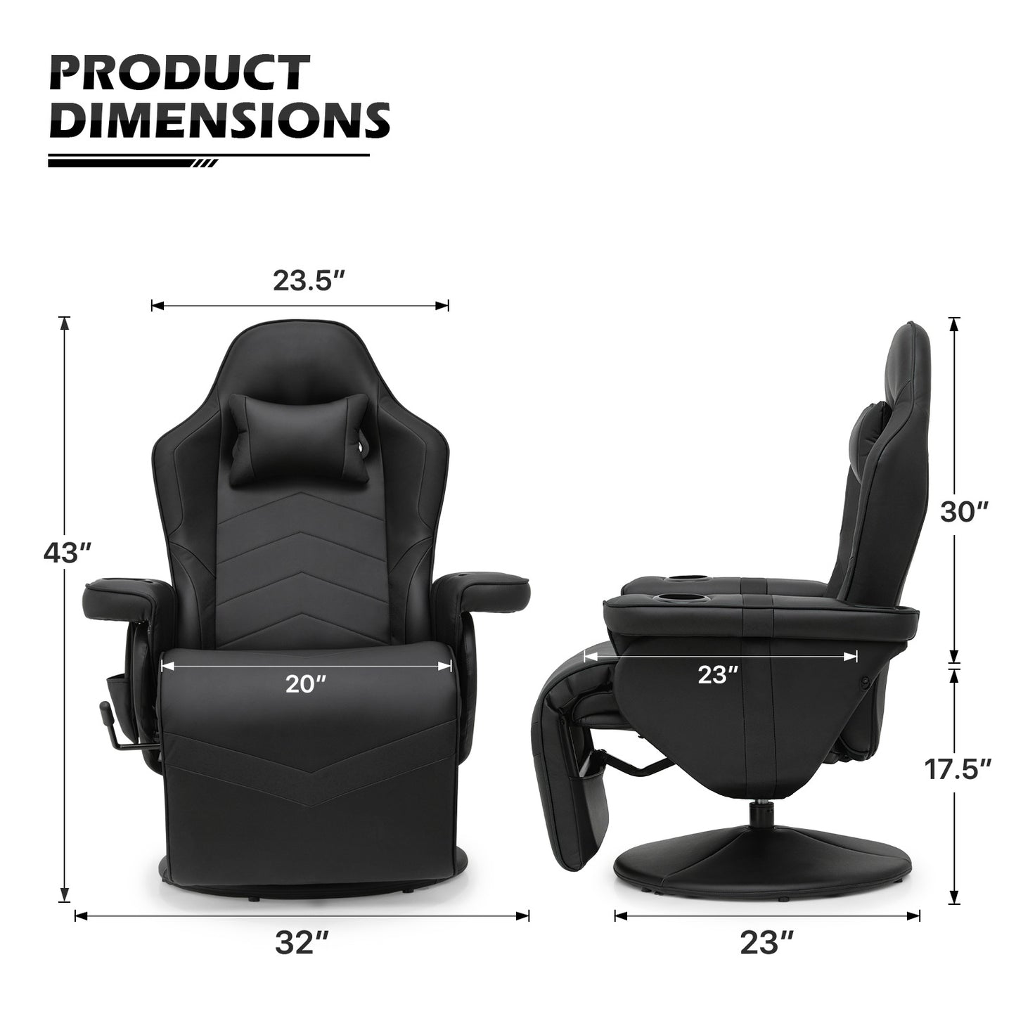 Massage Reclinable Computer Chair #002