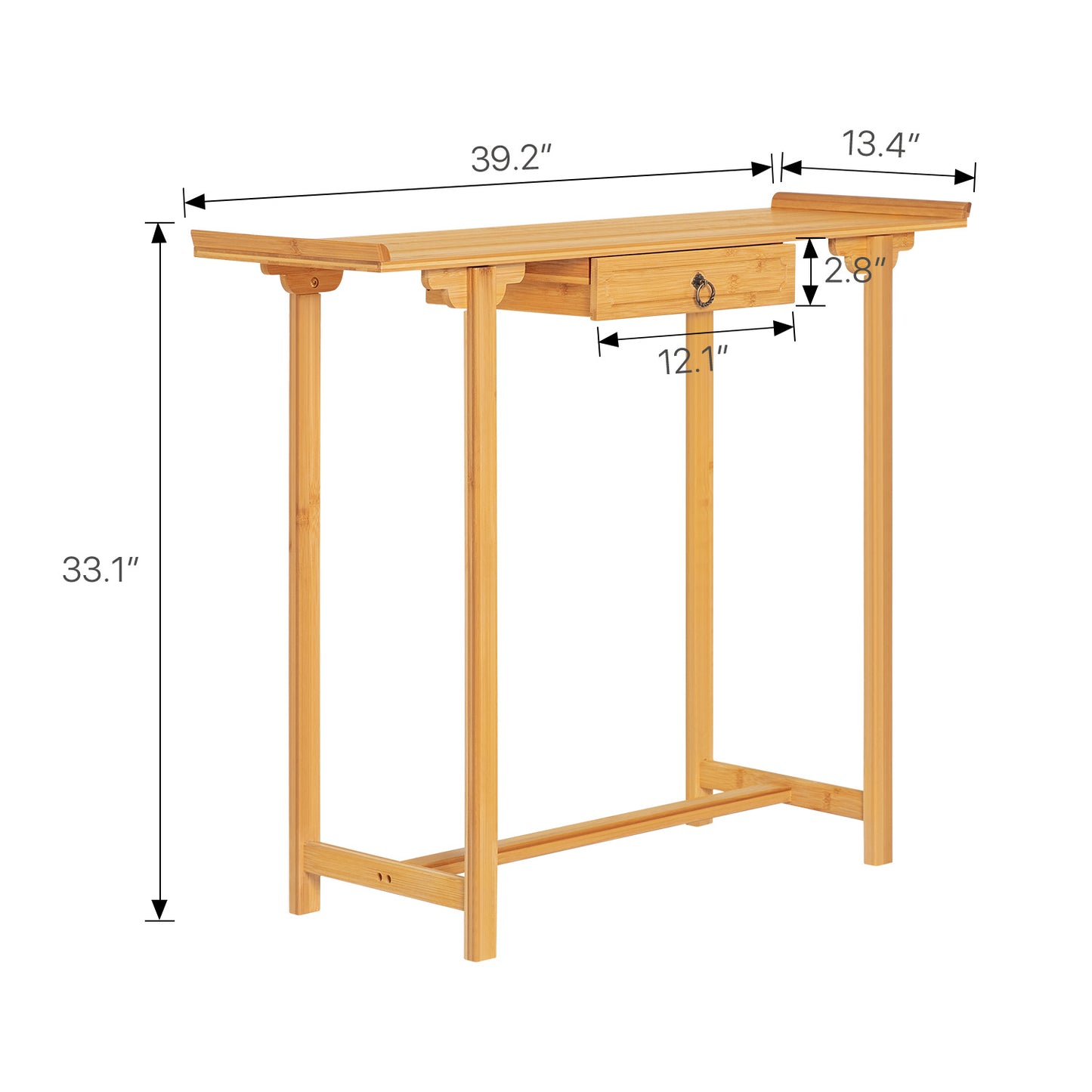 Chinese Altar Table w/Drawer - Natural