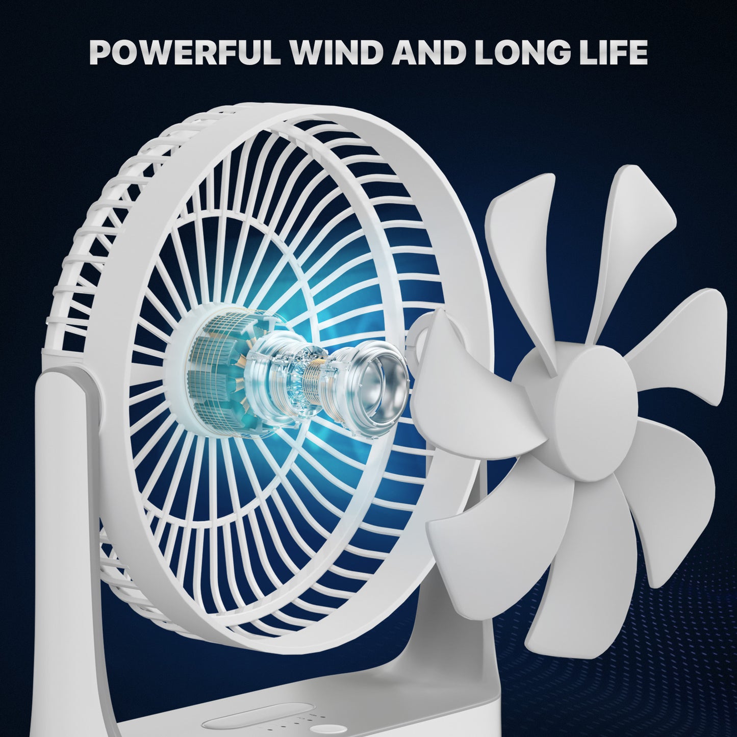 6" USB Desk Fan - 180¡ã Tilt - w/Hanging Hook