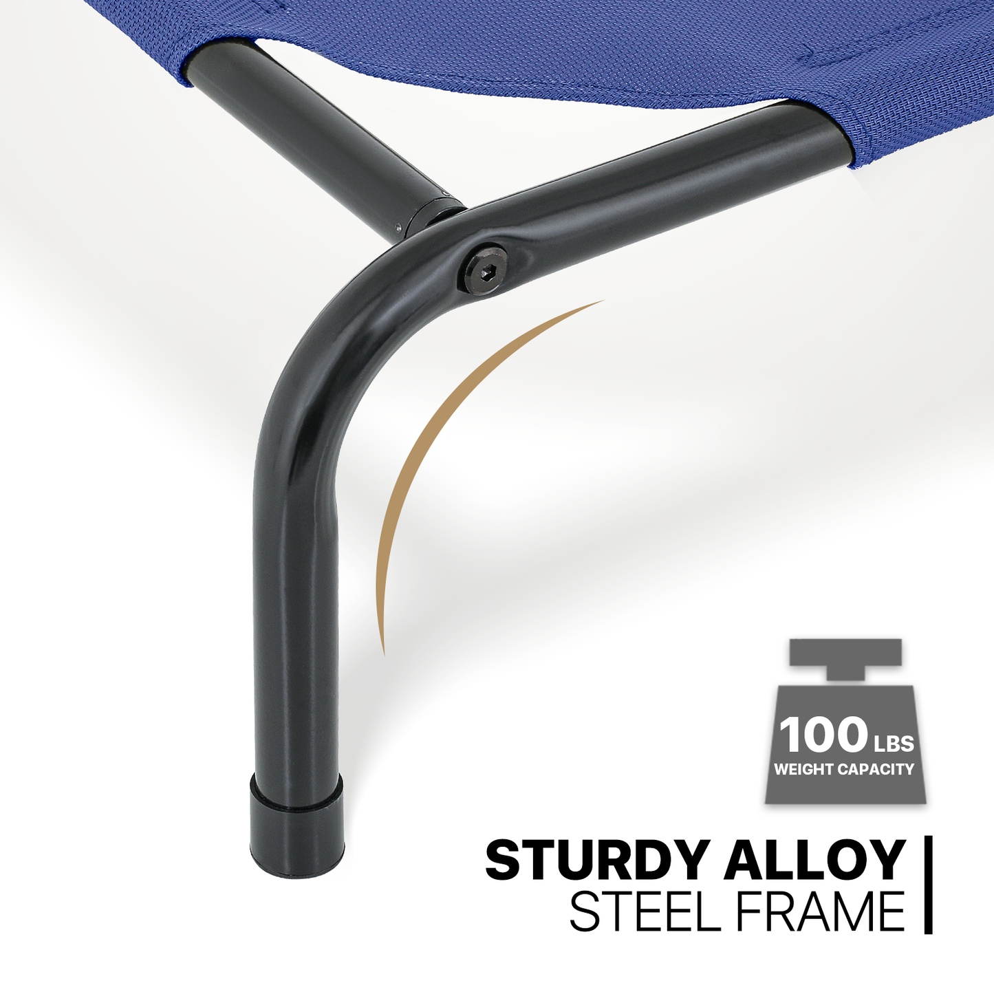 Elevated Dog Bed - Non-Slip Cooling Pet Bed - 49.5'' Length