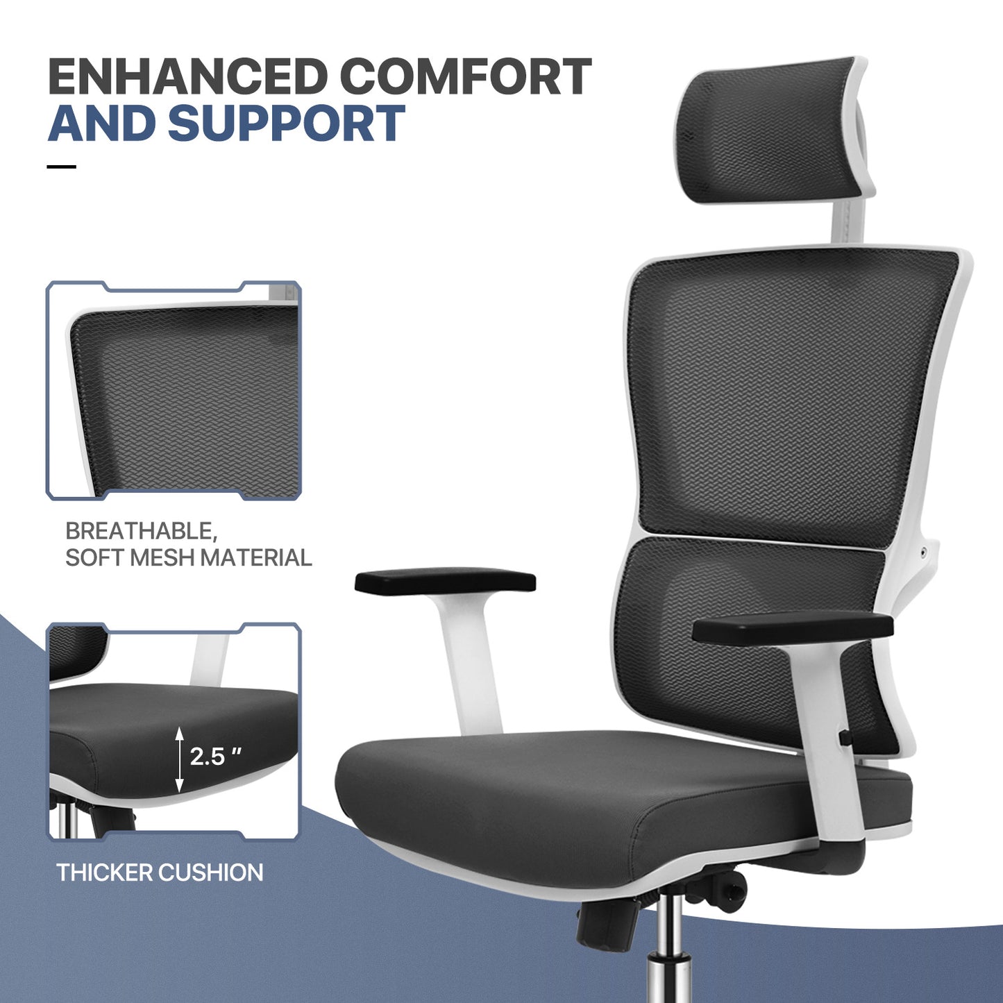 Office Chair w/Separated Seat Back