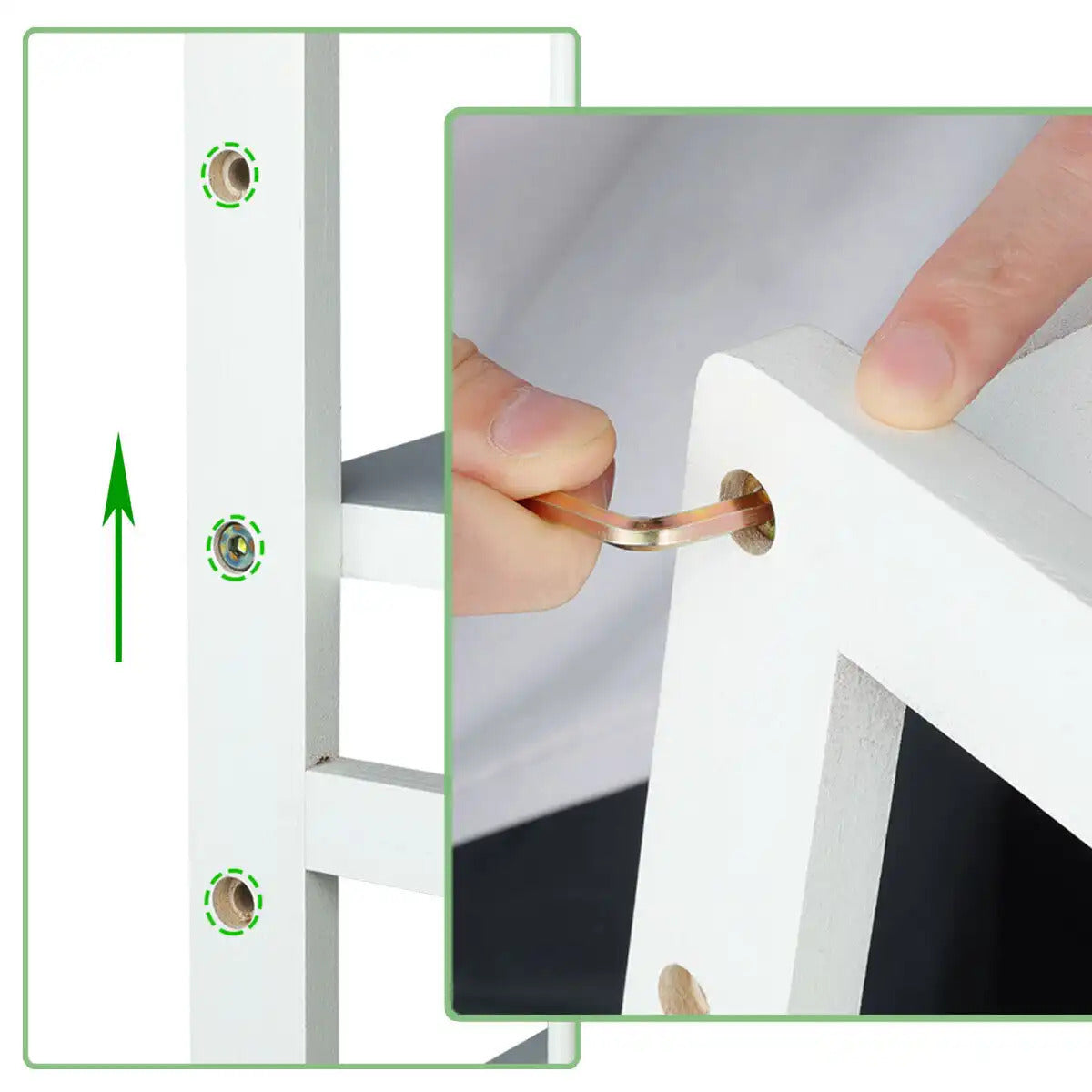 3 Tiers Bookshelf - White