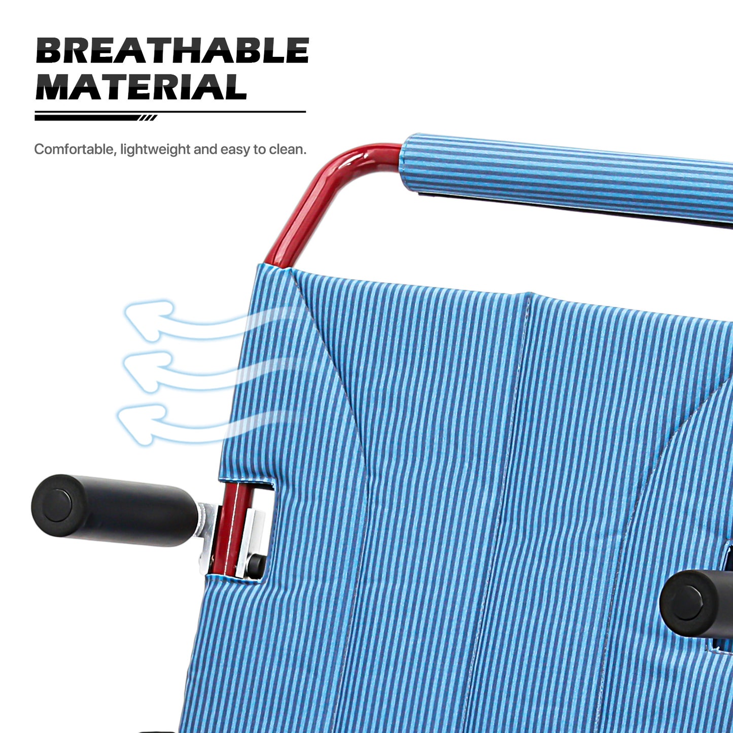 Transport Wheelchair - Red - Can Be Carry-on Plane