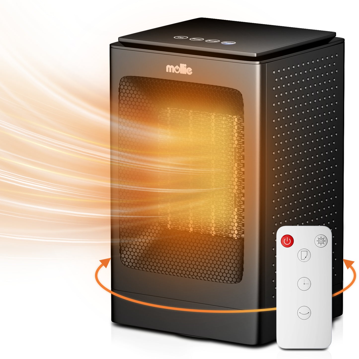 1500W Cuboid PTC 160 sq.ft Space Heater w/LED Display