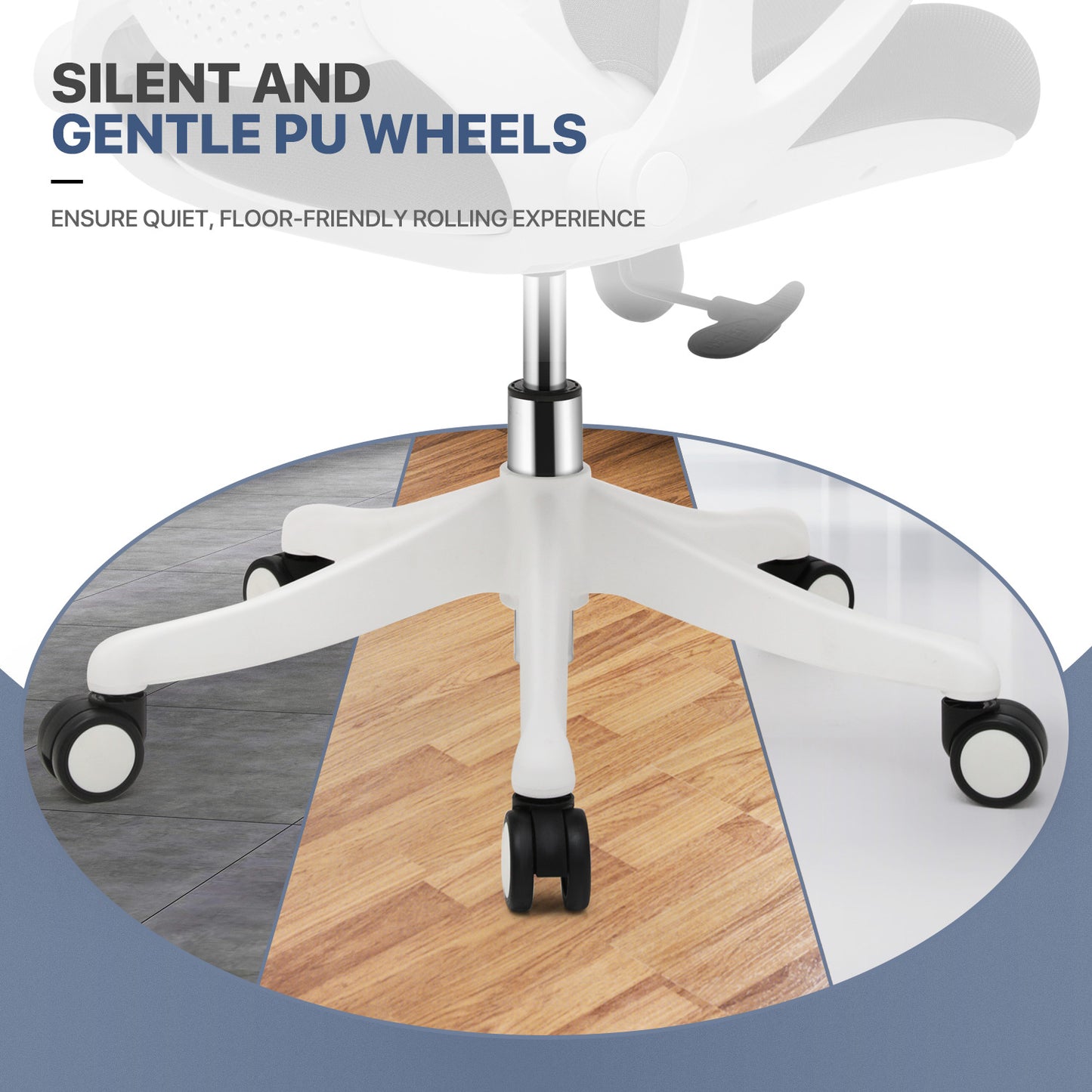 Office Chair w/D-Shaped Armrest