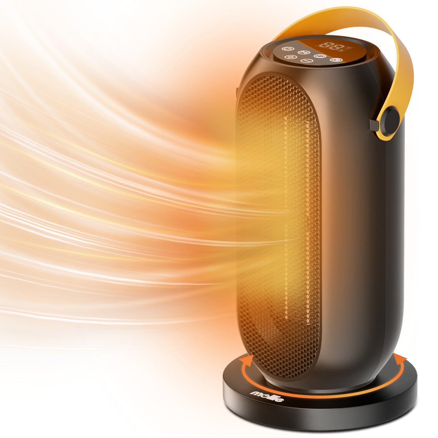1200W Electric Portable PTC 160 sq.ft Space Heater - Digital Display